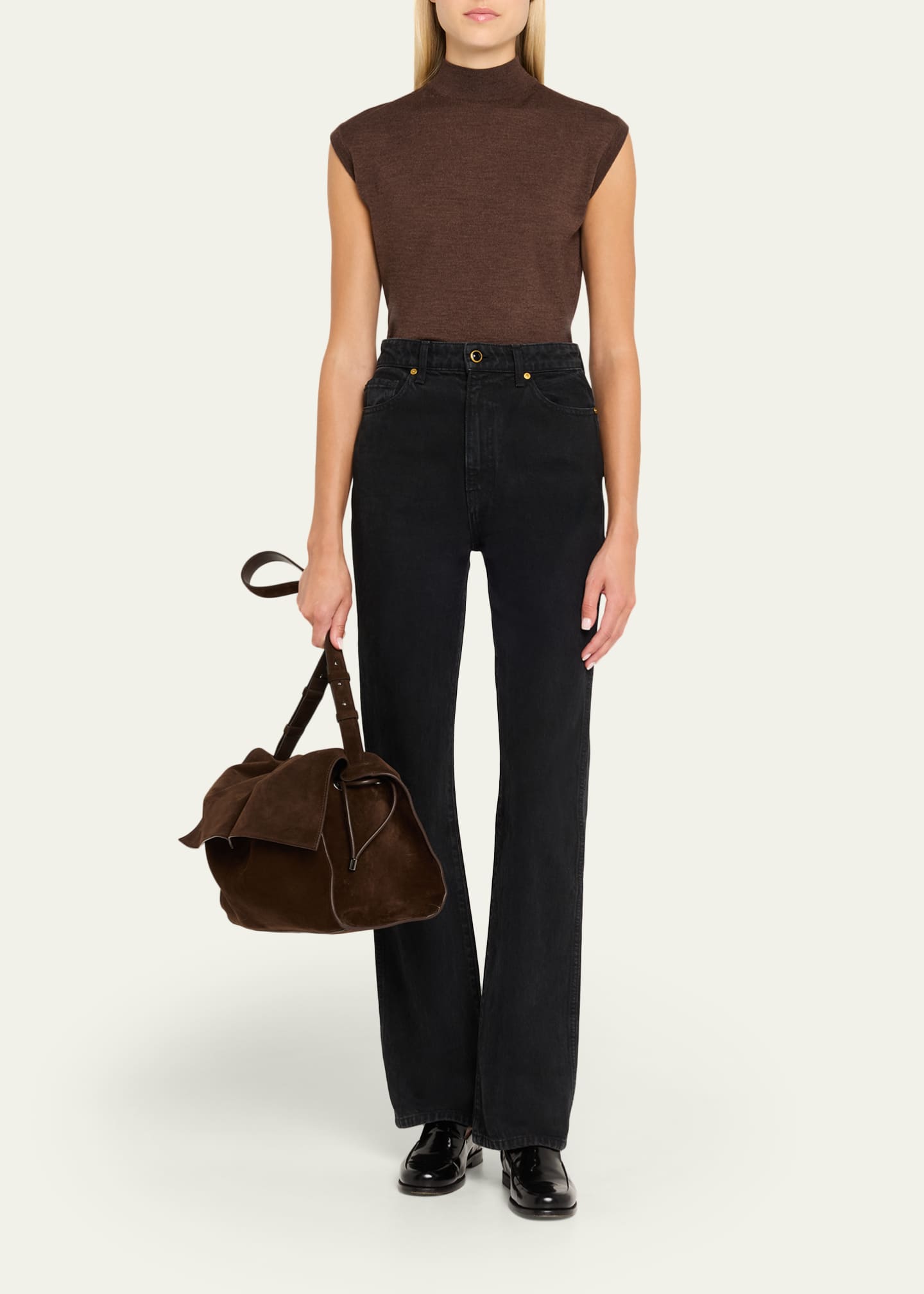 Christian Louboutin Baggy Small Shoulder Bag in Suede Image 5 of 6