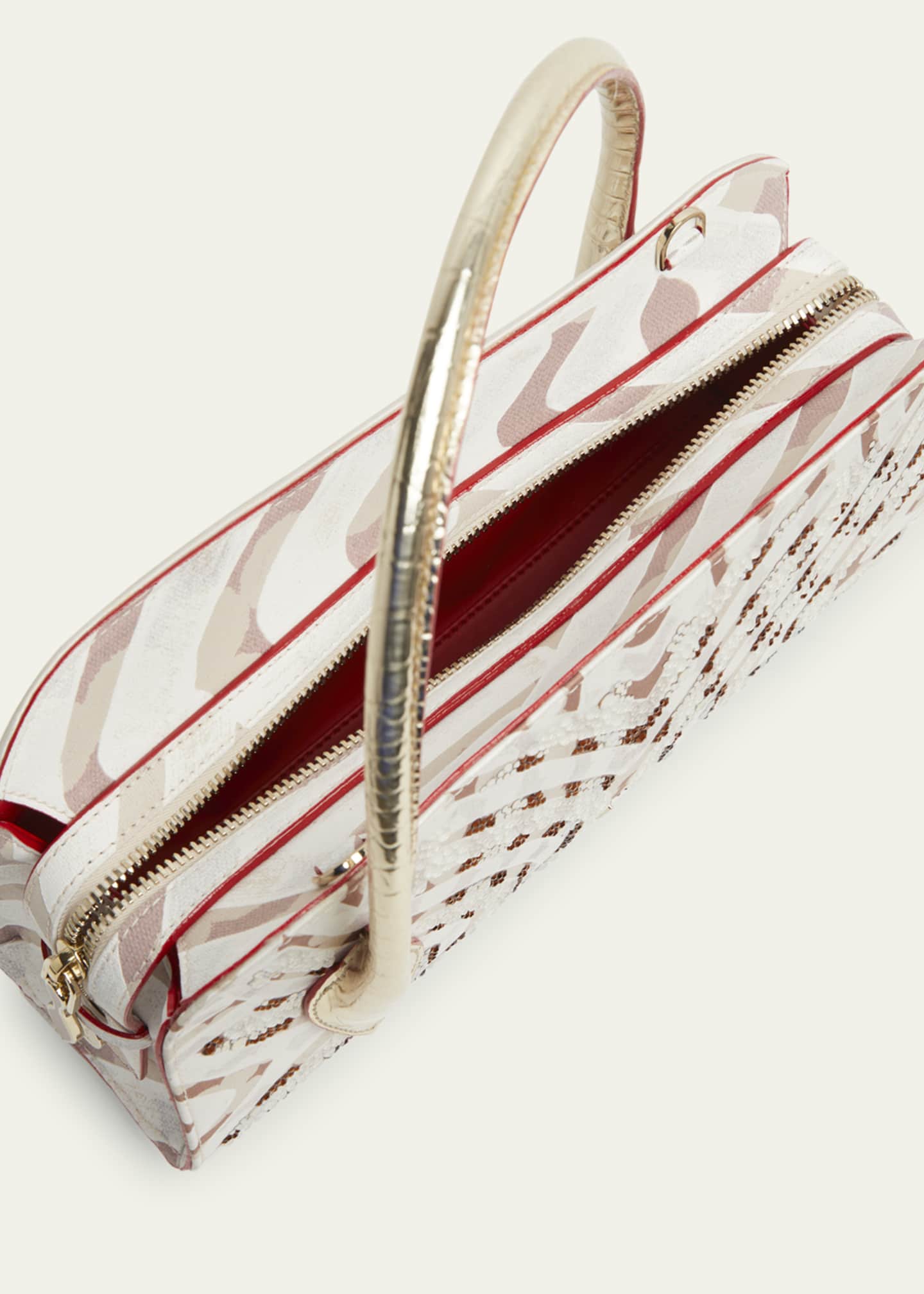 Christian Louboutin Eloise Top-Handle Bag in Gaagal Mirror Strass Leather Image 3 of 4