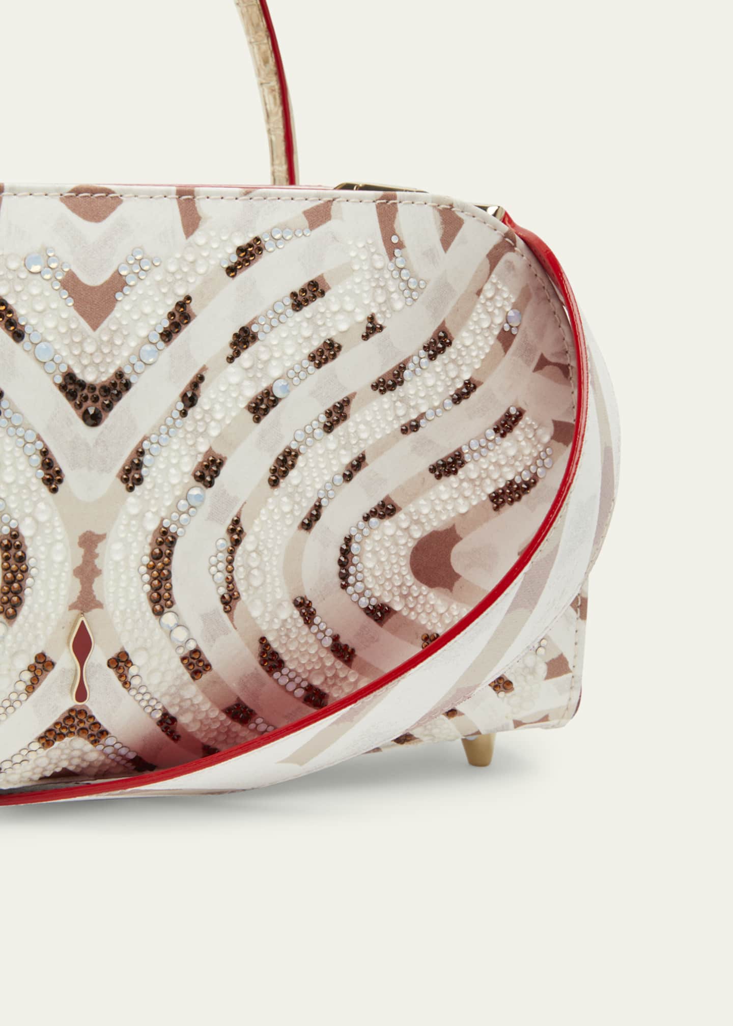 Christian Louboutin Eloise Top-Handle Bag in Gaagal Mirror Strass Leather Image 4 of 4
