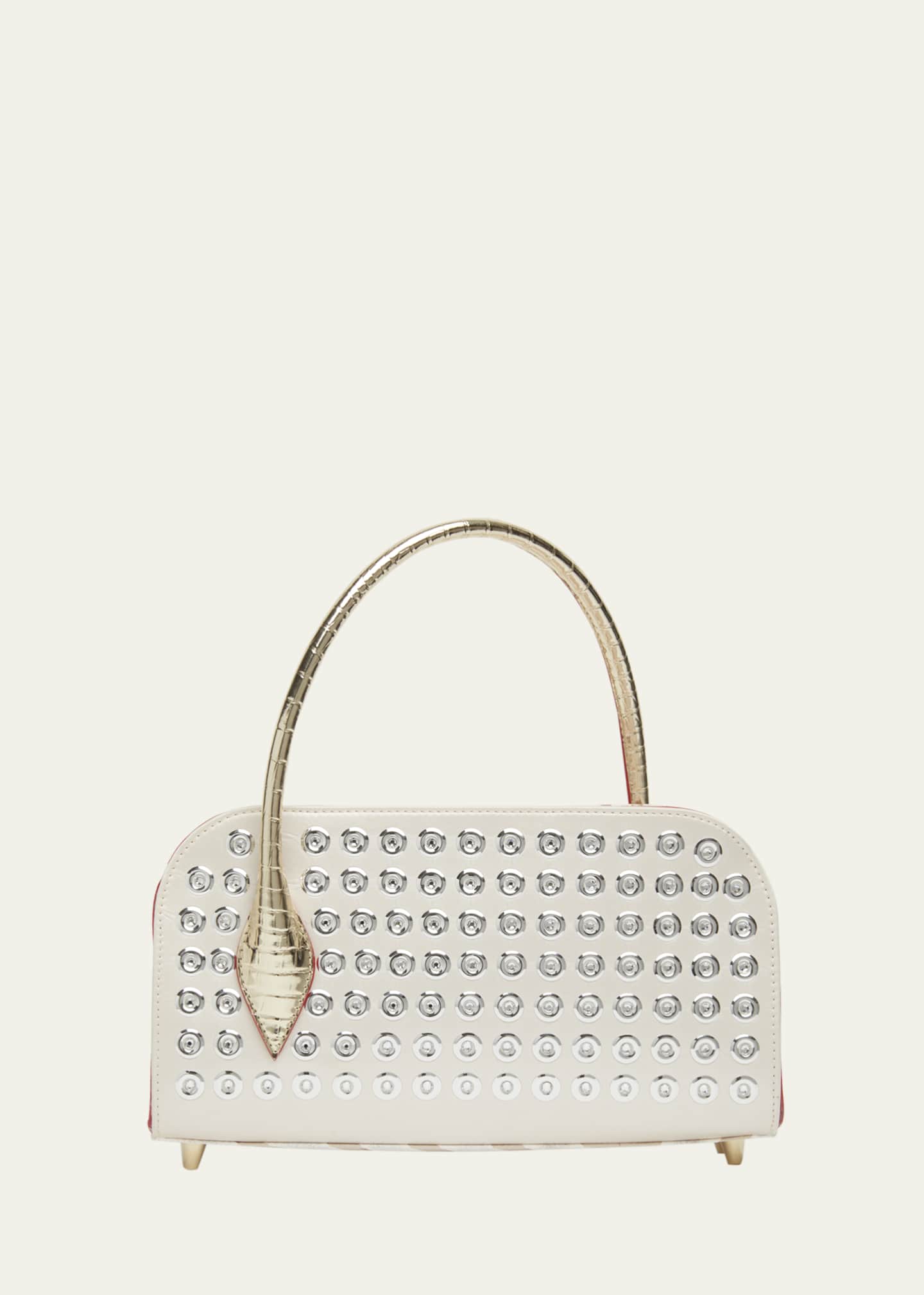 Christian Louboutin Eloise Top-Handle Bag in Gaagal Mirror Strass Leather Image 1 of 4