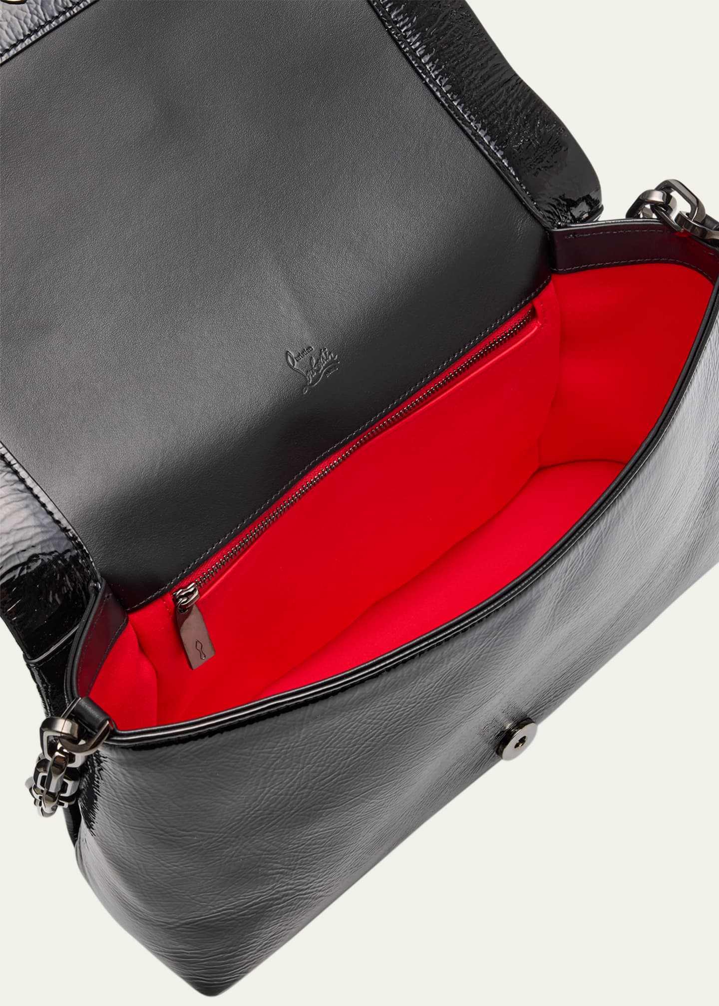 Christian Louboutin Loubi54 Large Flap Shoulder Bag in Naplak Leather Image 4 of 6