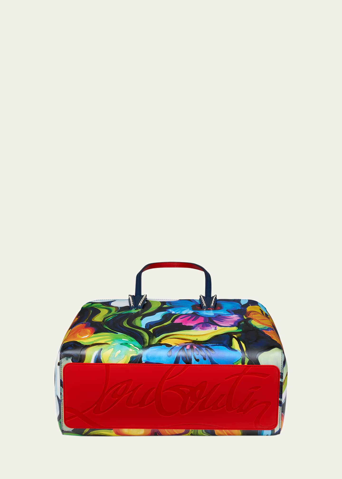 Christian Louboutin Cabata Small Tote Bag in Flower-Print Leather Image 6 of 6