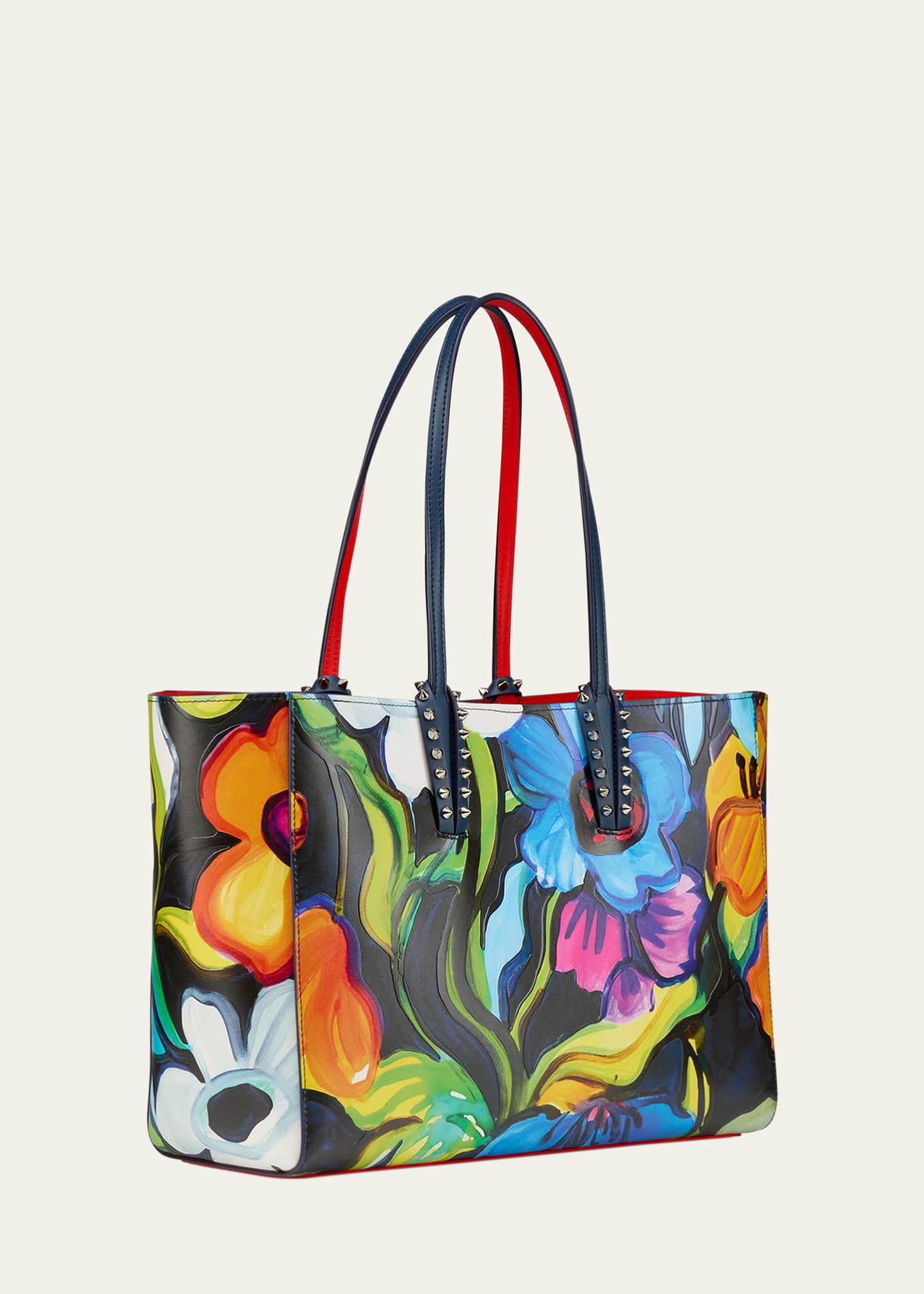 Christian Louboutin Cabata Small Tote Bag in Flower-Print Leather Image 5 of 6