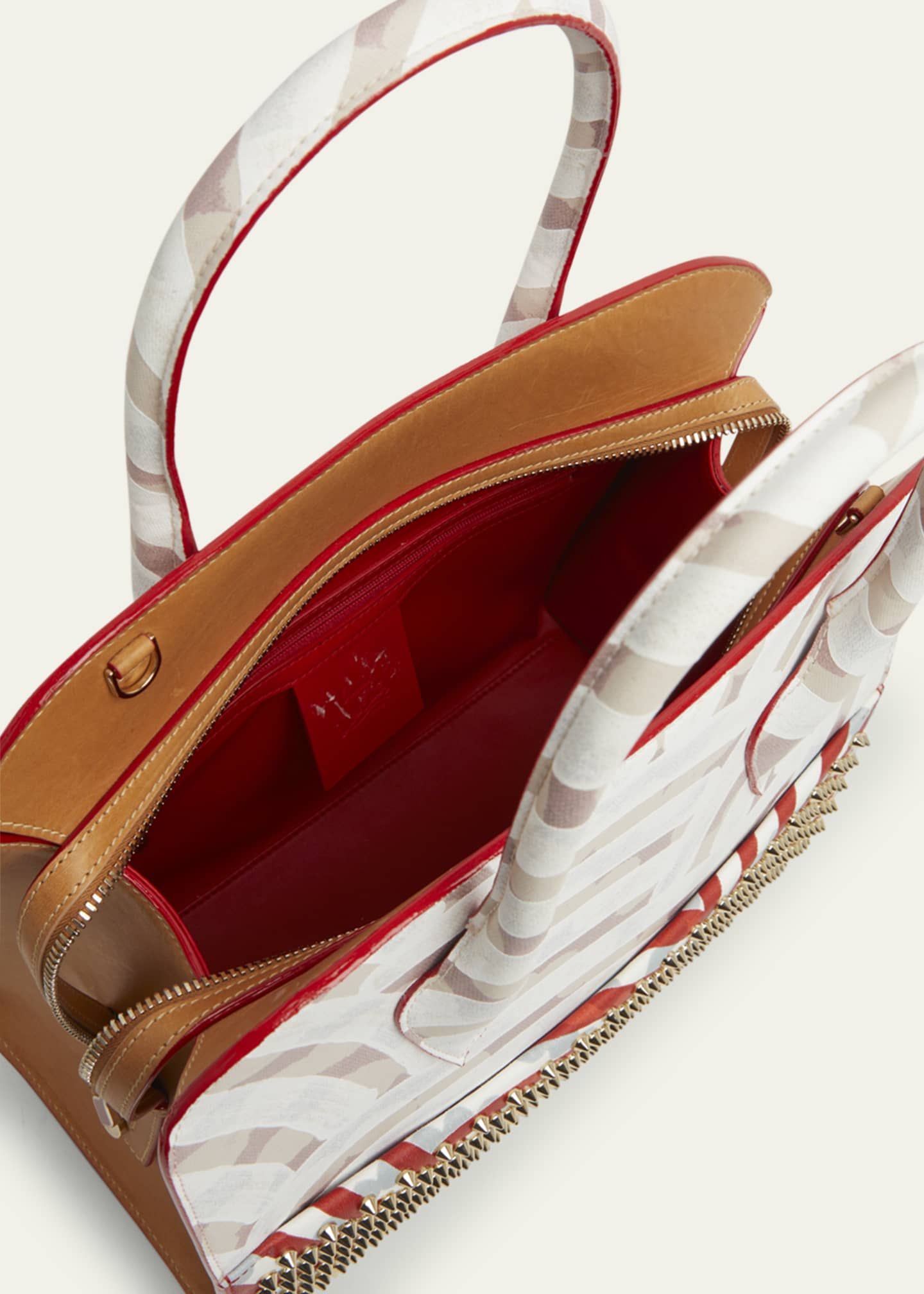 Christian Louboutin Eloise Medium Top-Handle Bag in Coated Canvas and Leather Image 3 of 4