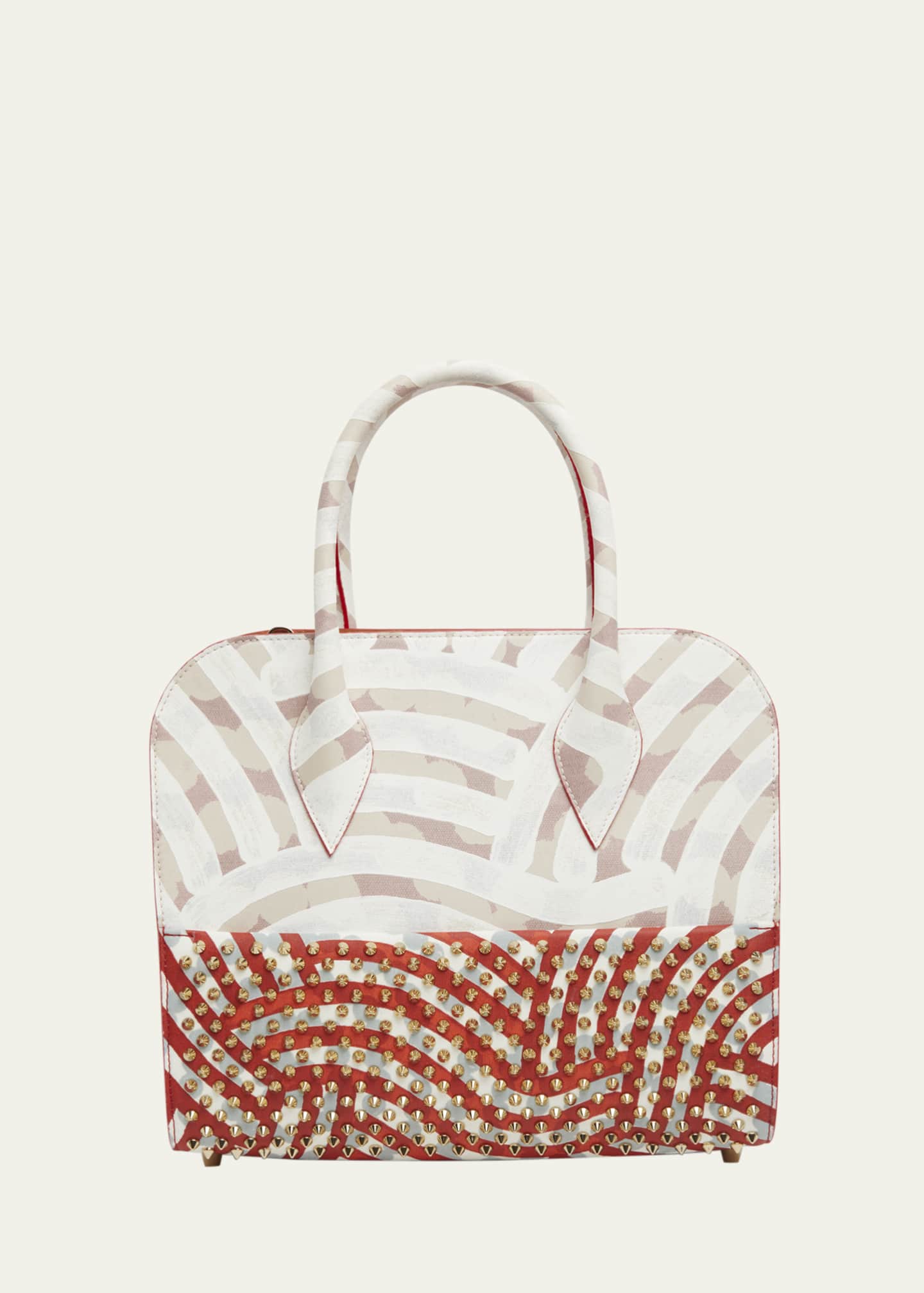 Christian Louboutin Eloise Medium Top-Handle Bag in Coated Canvas and Leather Image 1 of 4