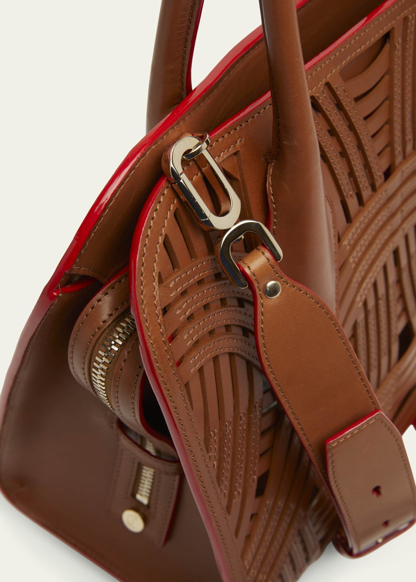 Christian Louboutin Eloise Medium Top-Handle Bag in Woven Leather Image 4 of 4