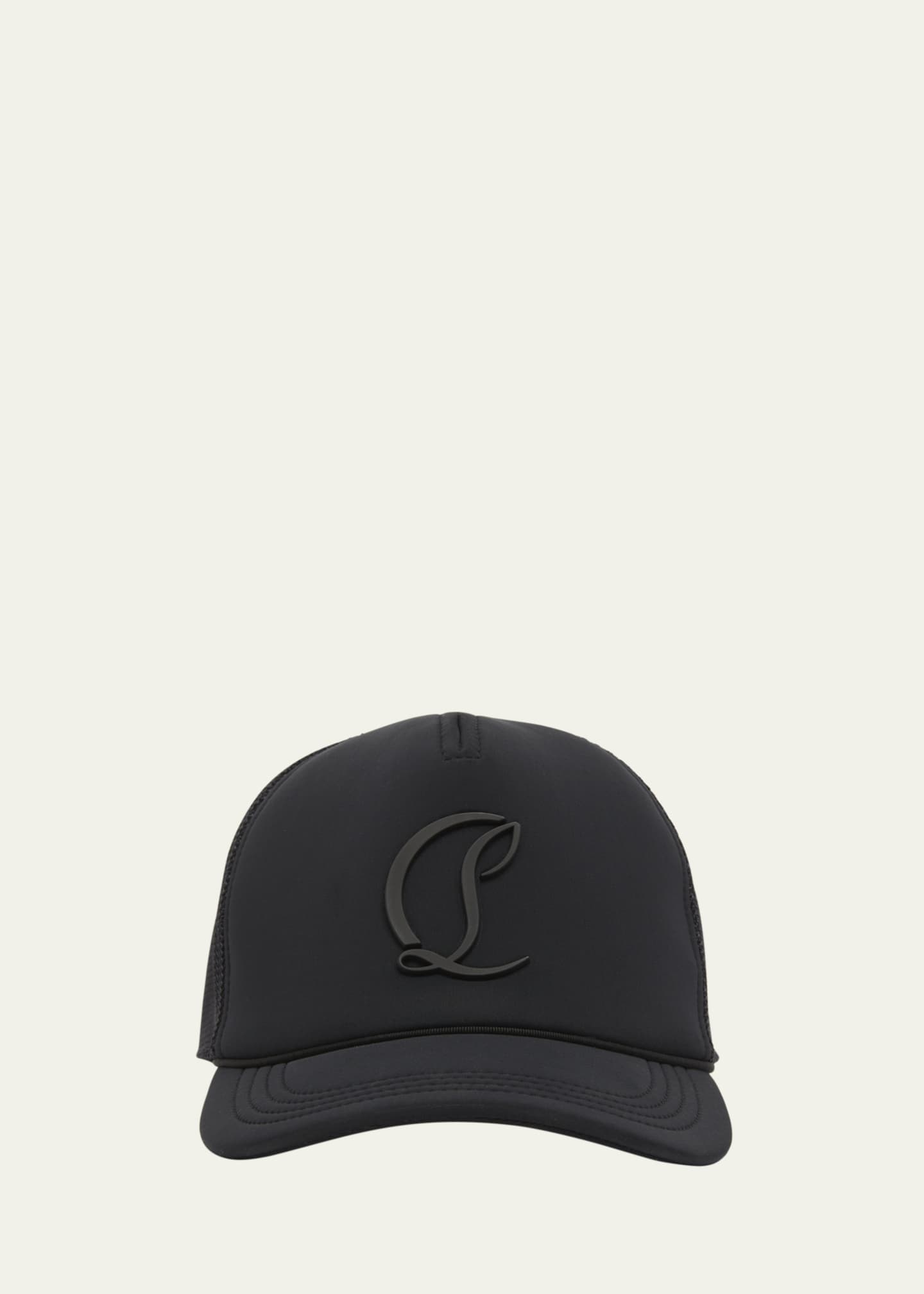 Christian Louboutin Men's Monogram Neoprene Trucker Hat Image 1 of 2