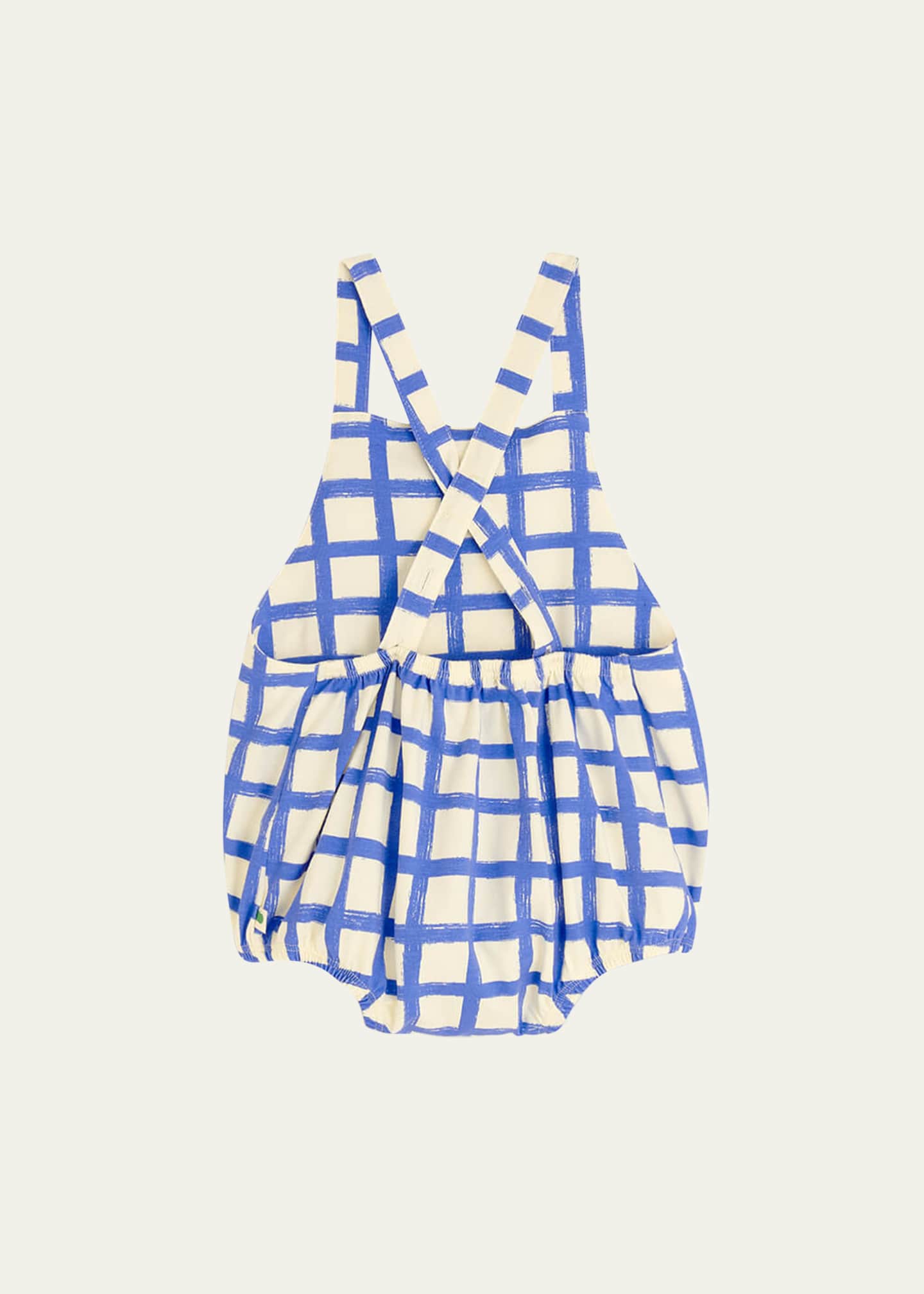bonniemob Boy's Check-Print Bubble Romper, Size Newborn-24M Image 2 of 2