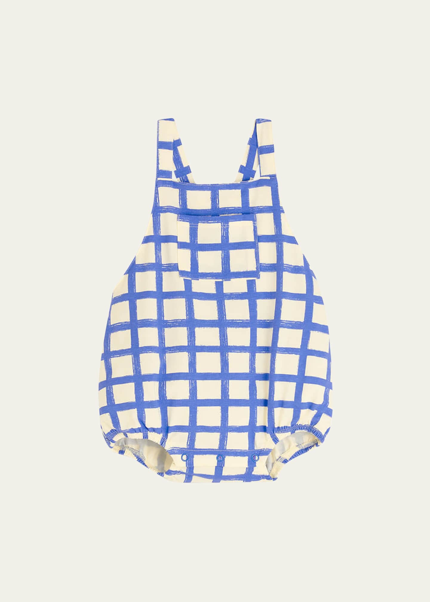 bonniemob Boy's Check-Print Bubble Romper, Size Newborn-24M Image 1 of 2