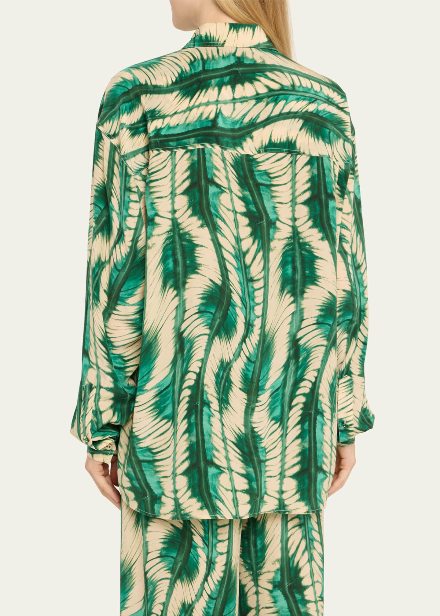 Ulla Johnson Soren Long-Sleeve Silk Shirt Image 3 of 5