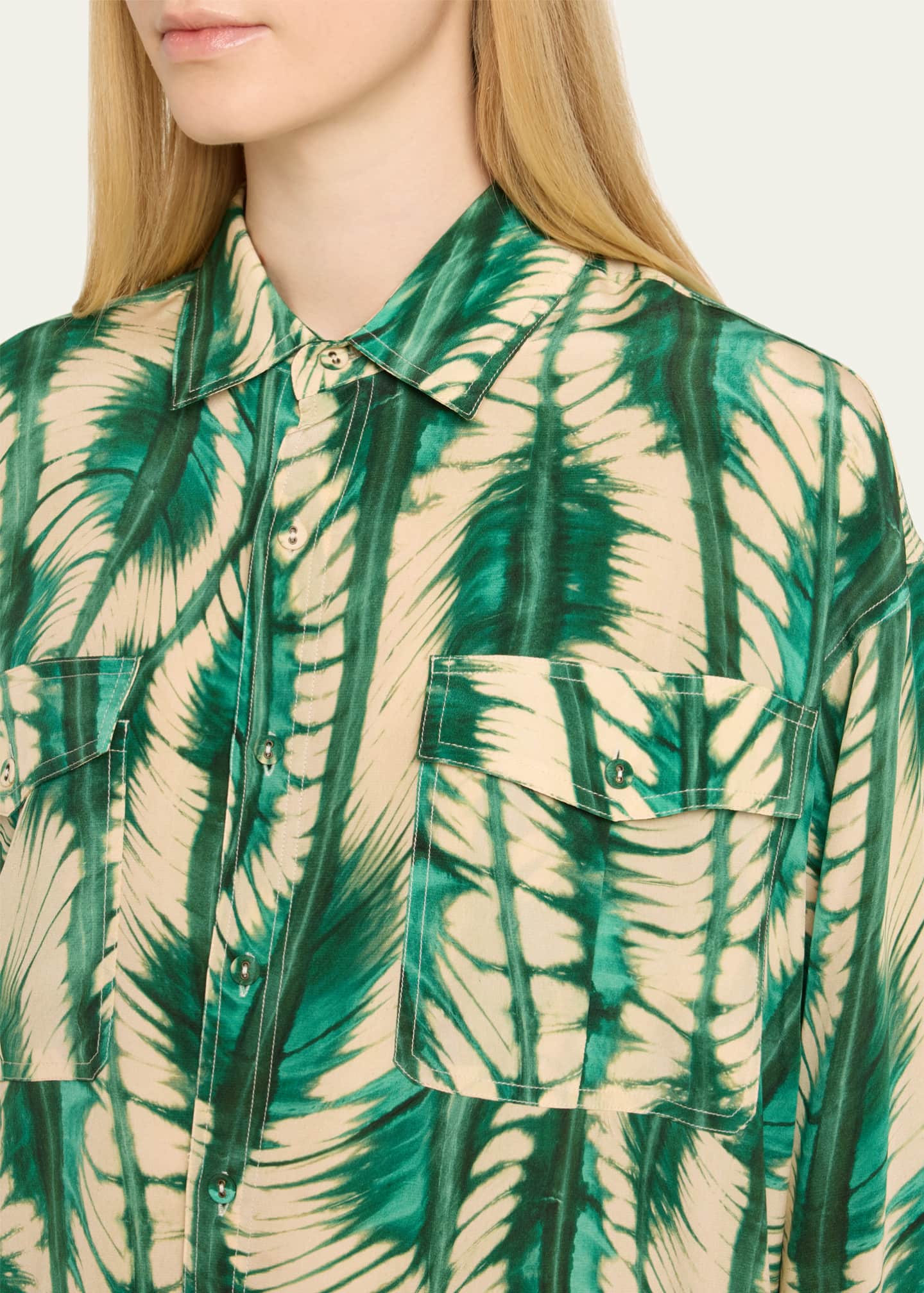 Ulla Johnson Soren Long-Sleeve Silk Shirt Image 5 of 5