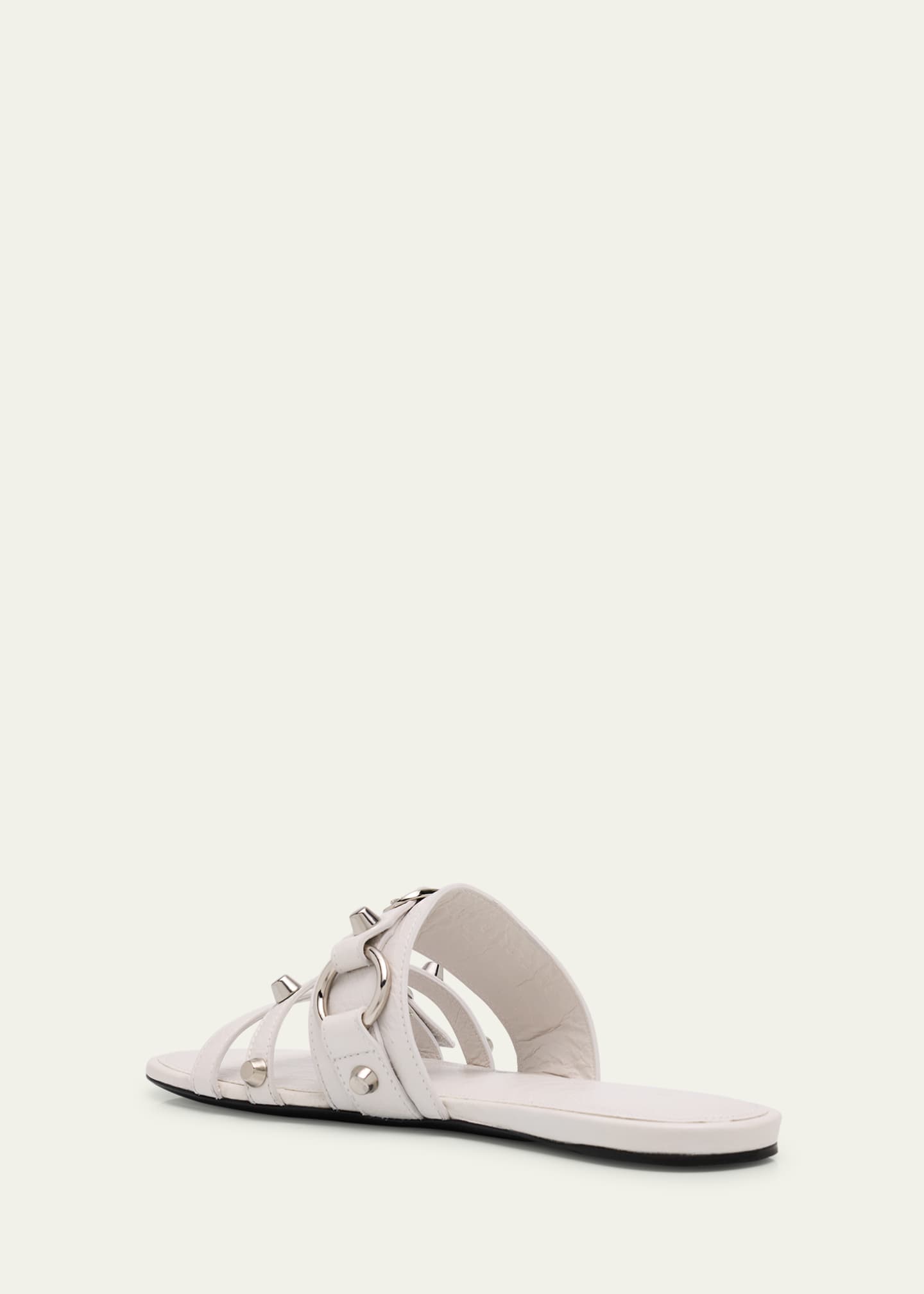 Balenciaga City Leather Triple-Band Slide Sandals Image 4 of 6