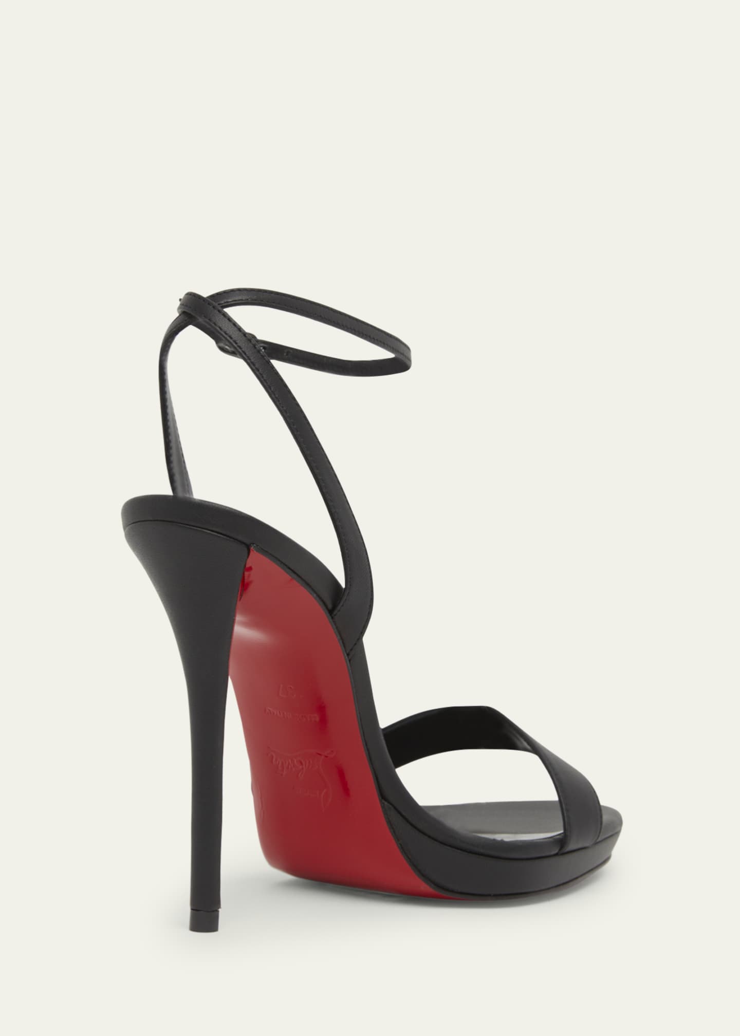 Christian Louboutin Miss Z Leather Red Sole Ankle-Strap Sandals Image 2 of 4