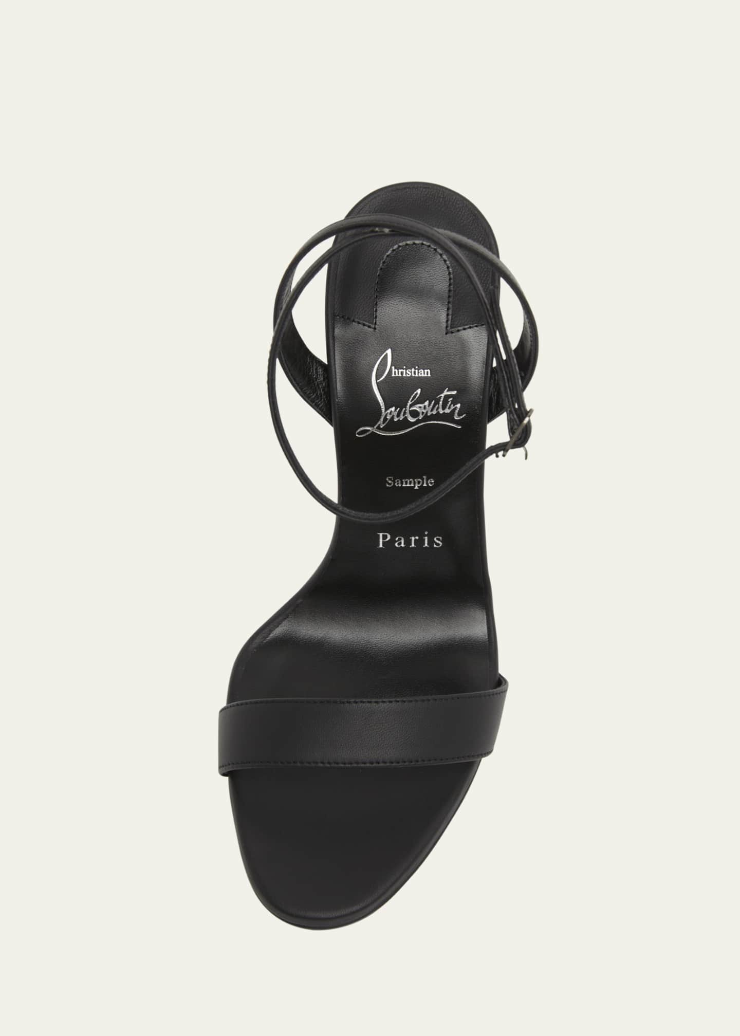 Christian Louboutin Miss Z Leather Red Sole Ankle-Strap Sandals Image 4 of 4