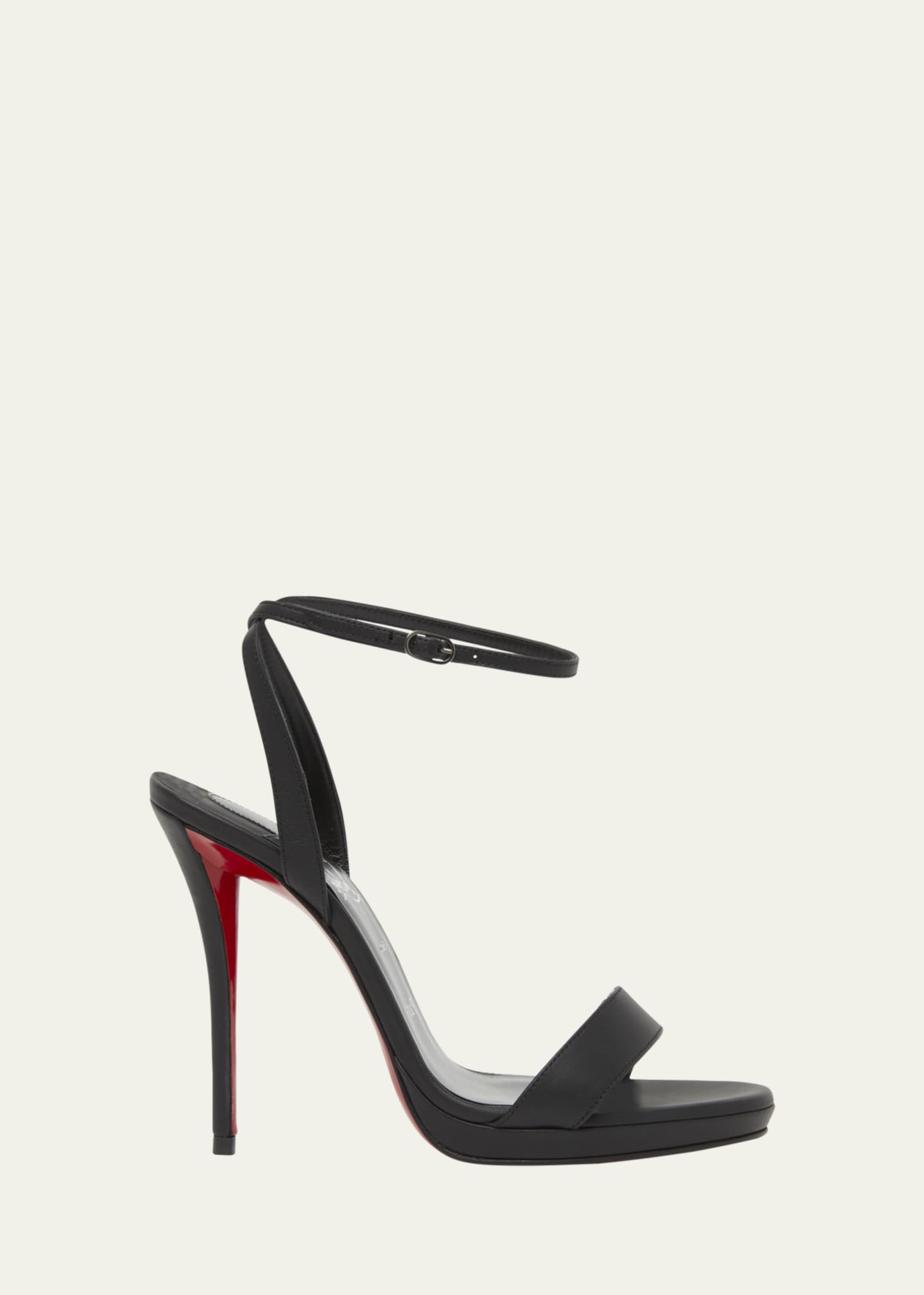 Christian Louboutin Miss Z Leather Red Sole Ankle-Strap Sandals Image 1 of 4