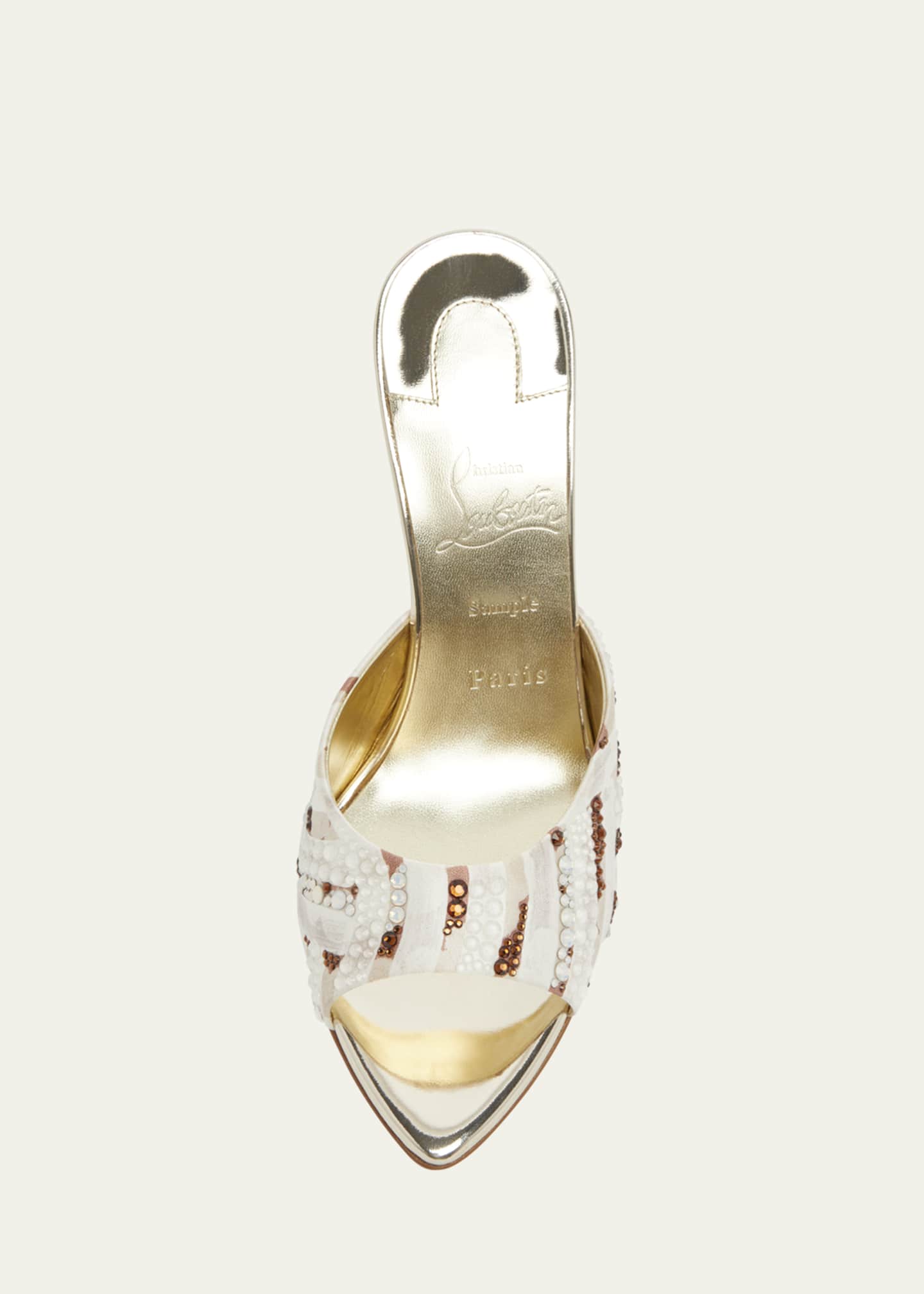 Christian Louboutin Miss Z Strass Red Sole Slide Sandals Image 4 of 4