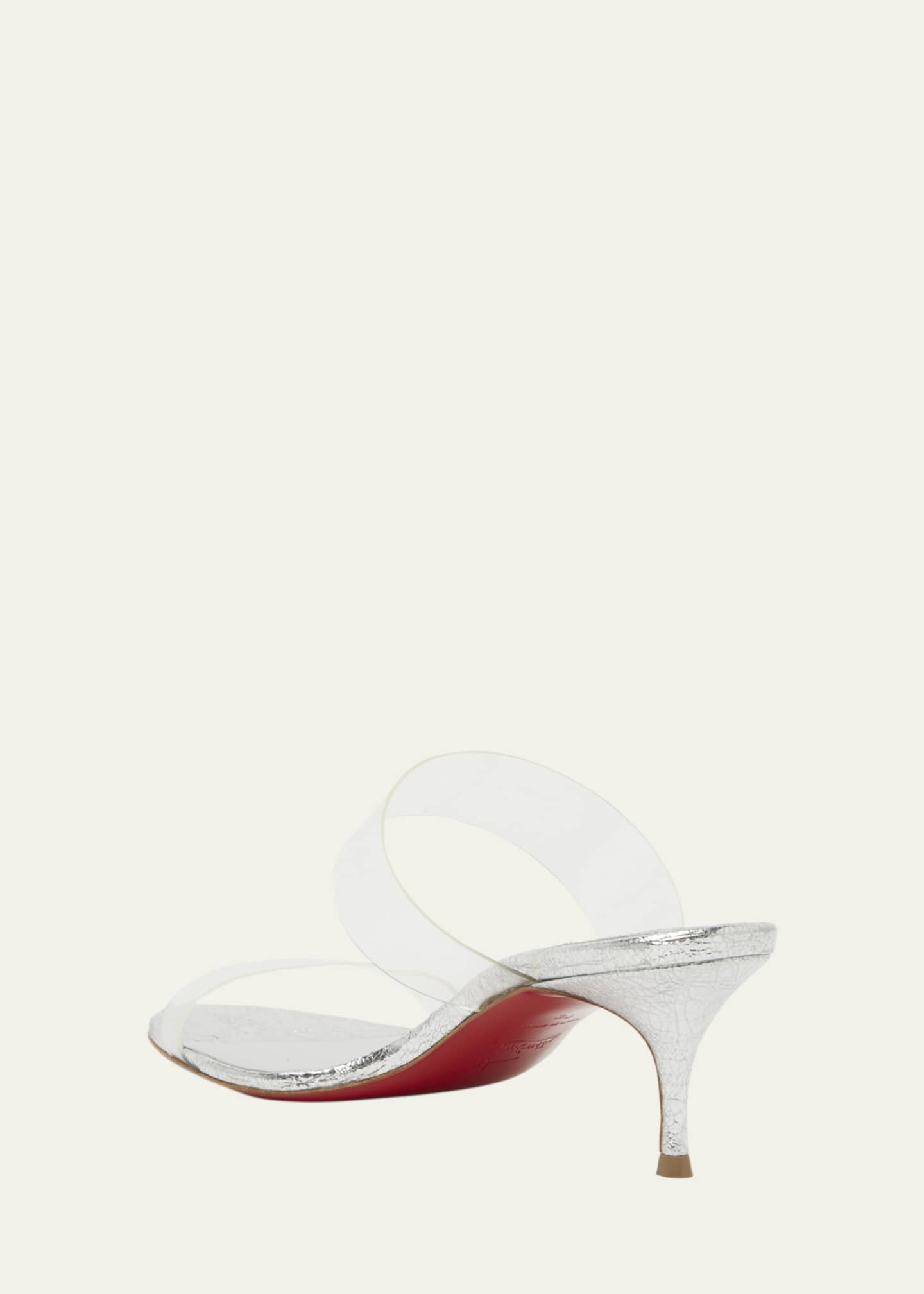 Christian Louboutin Just Nothing Clear Red Sole Slide Sandals Image 2 of 4