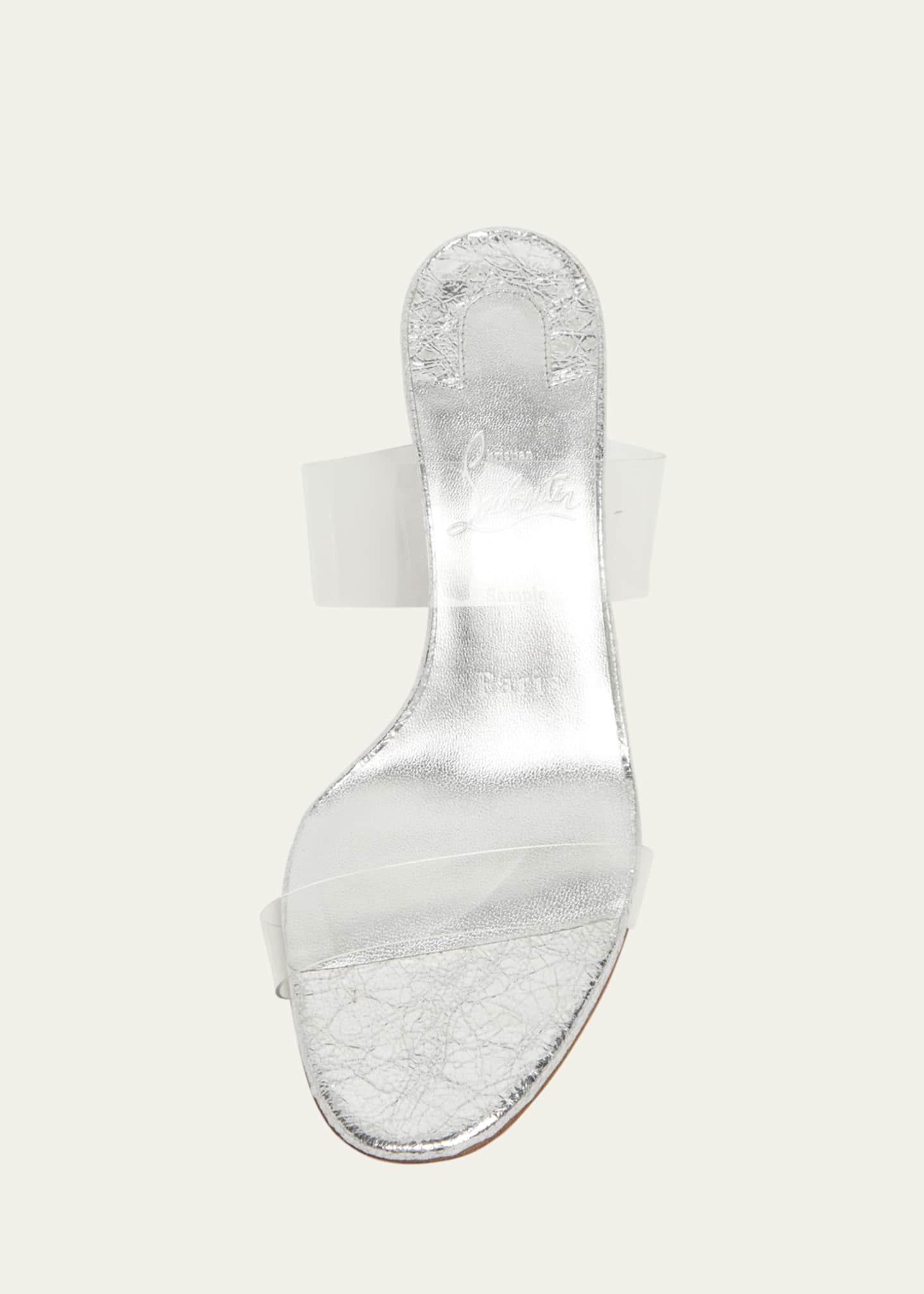 Christian Louboutin Just Nothing Clear Red Sole Slide Sandals Image 4 of 4