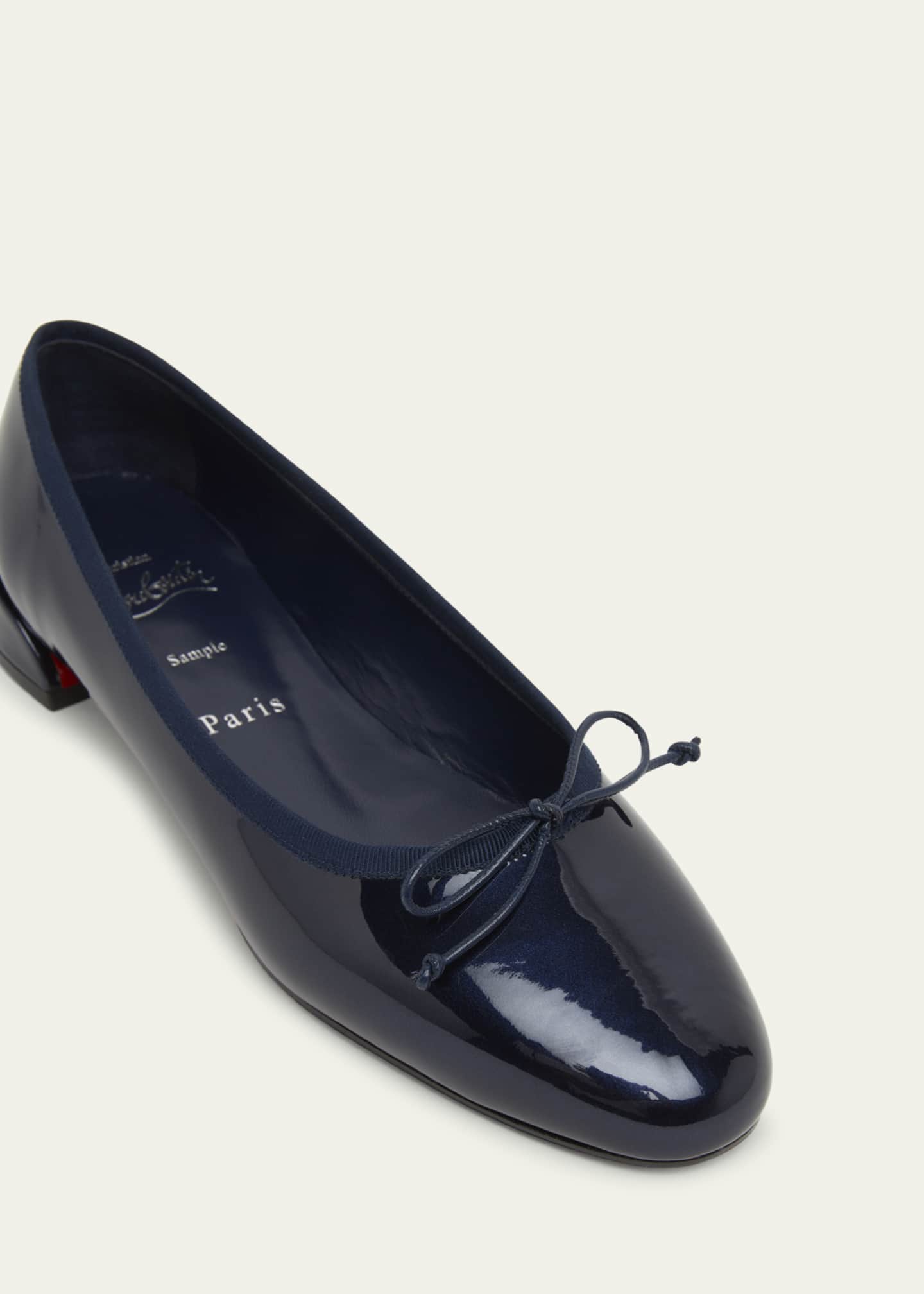 Christian Louboutin Sweetie Jane Patent Red Sole Ballerina Flats Image 3 of 4