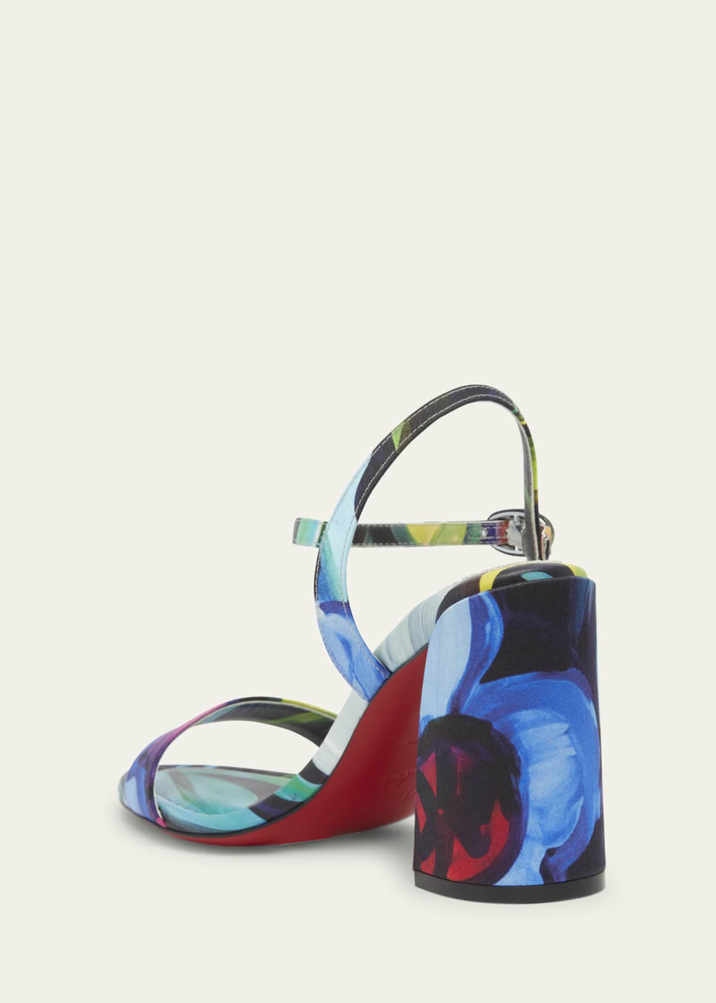 Christian Louboutin Miss Jane Multi Red Sole Ankle-Strap Sandals Image 2 of 4