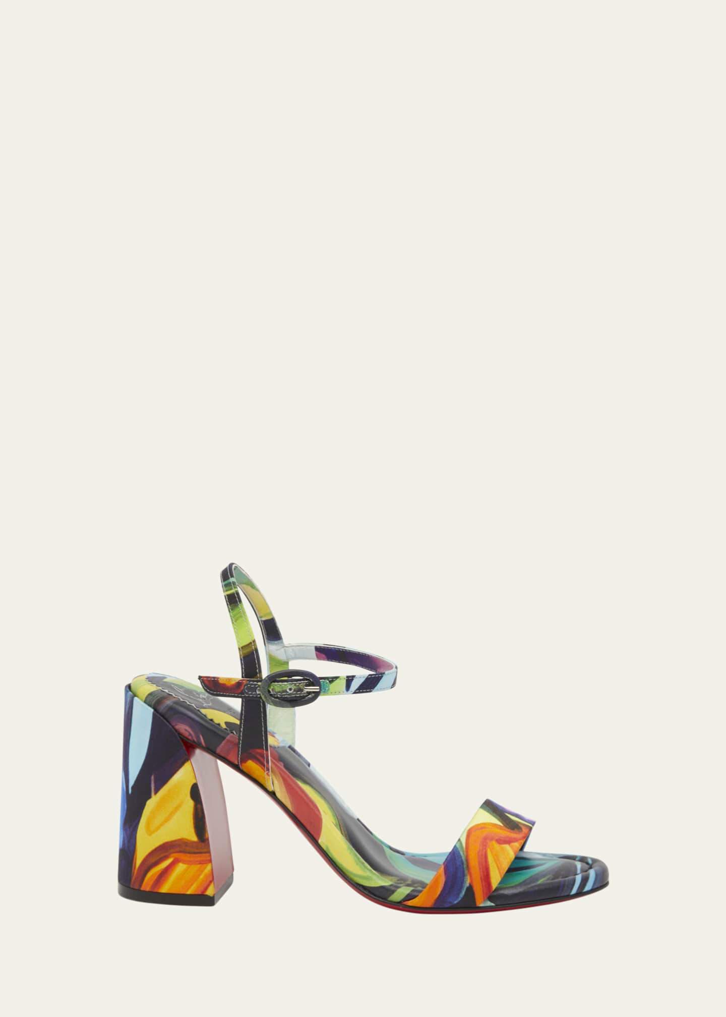Christian Louboutin Miss Jane Multi Red Sole Ankle-Strap Sandals Image 1 of 4