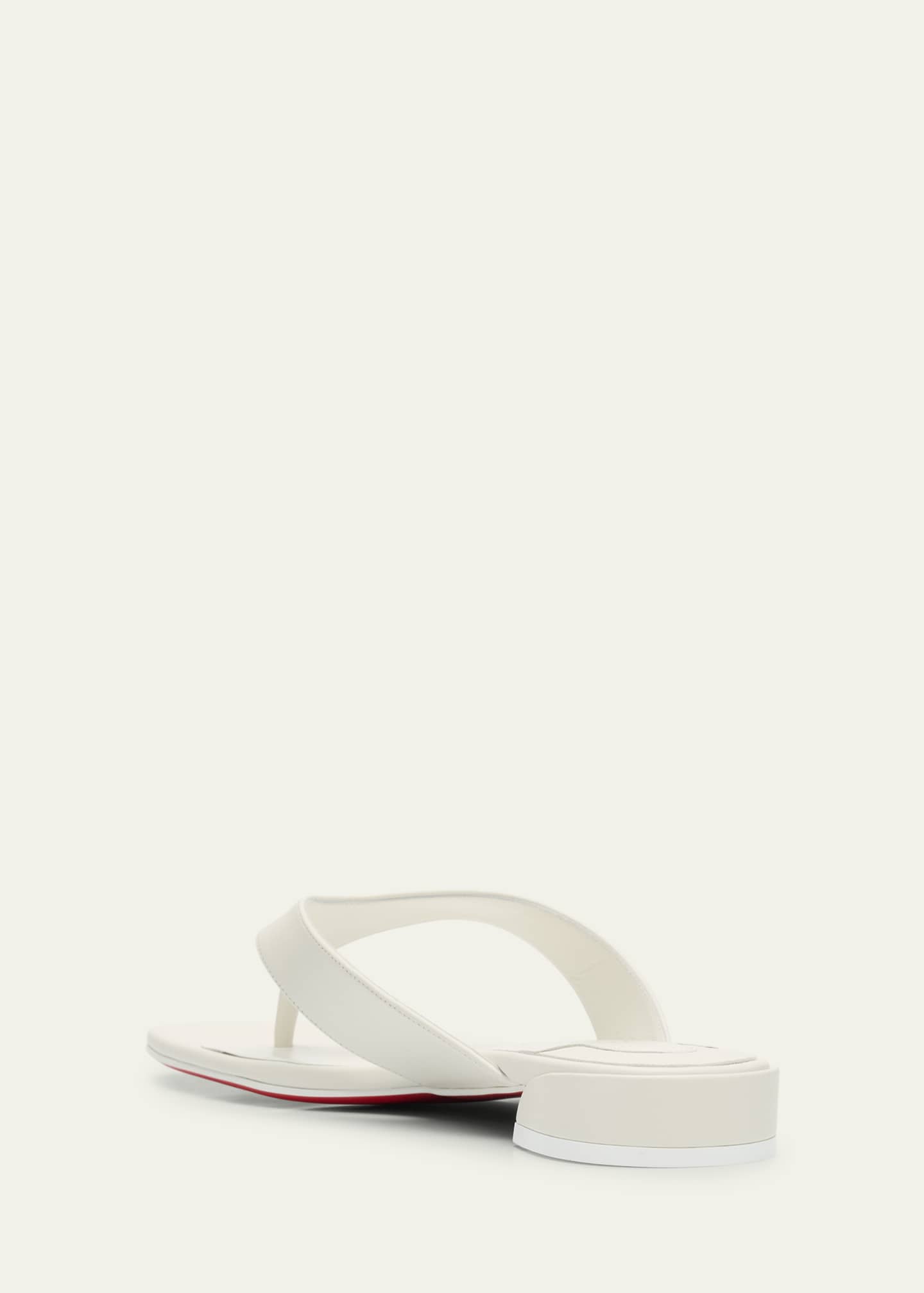 Christian Louboutin Sweet Jane Leather Red Sole Thong Sandals Image 4 of 7