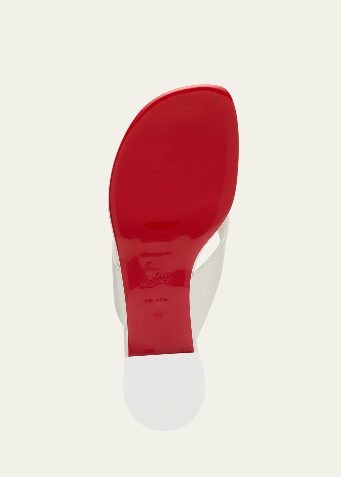 Christian Louboutin Sweet Jane Leather Red Sole Thong Sandals Image 7 of 7