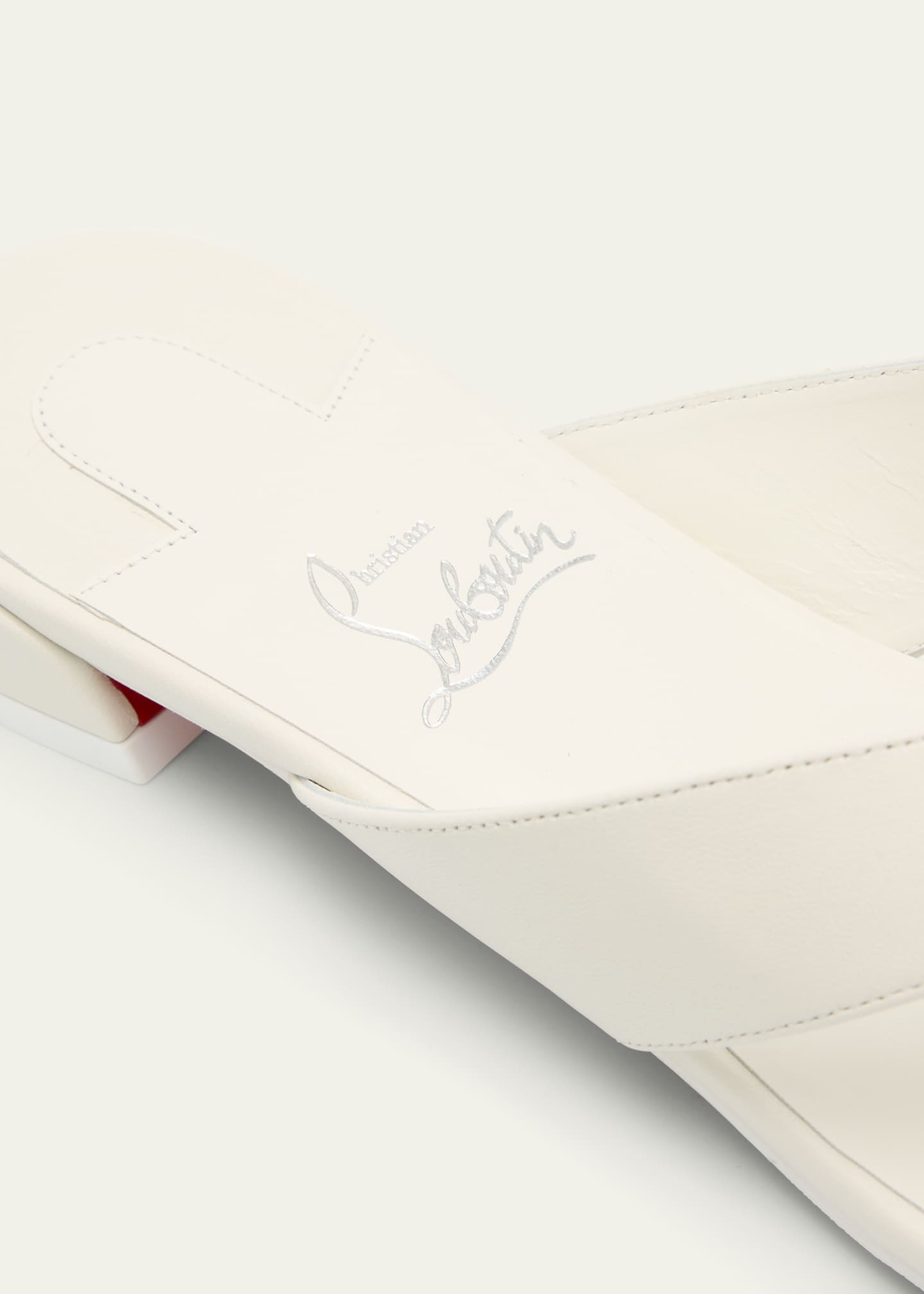 Christian Louboutin Sweet Jane Leather Red Sole Thong Sandals Image 5 of 7
