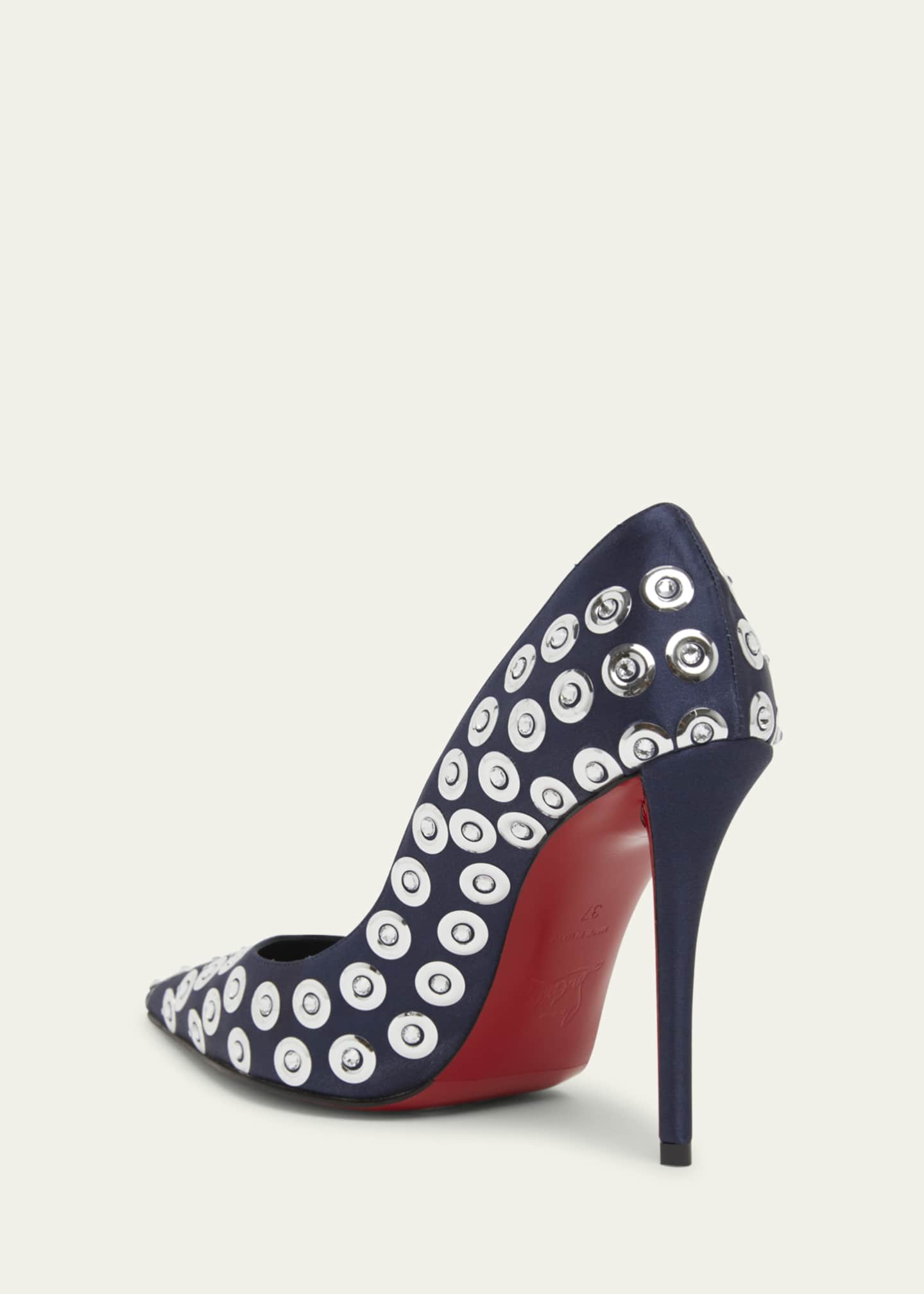 Christian Louboutin Miss Z Silk Crystal Red Sole Pumps Image 2 of 4