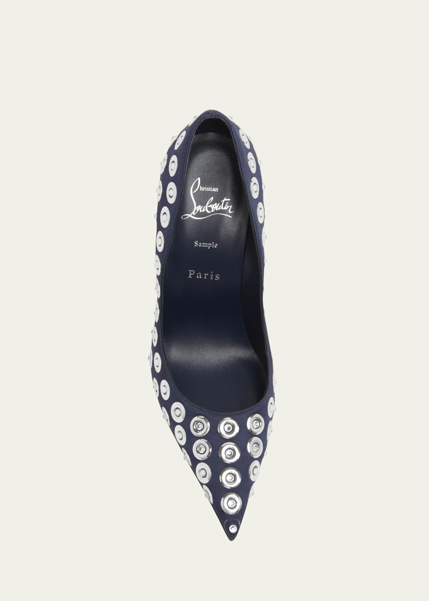Christian Louboutin Miss Z Silk Crystal Red Sole Pumps Image 4 of 4