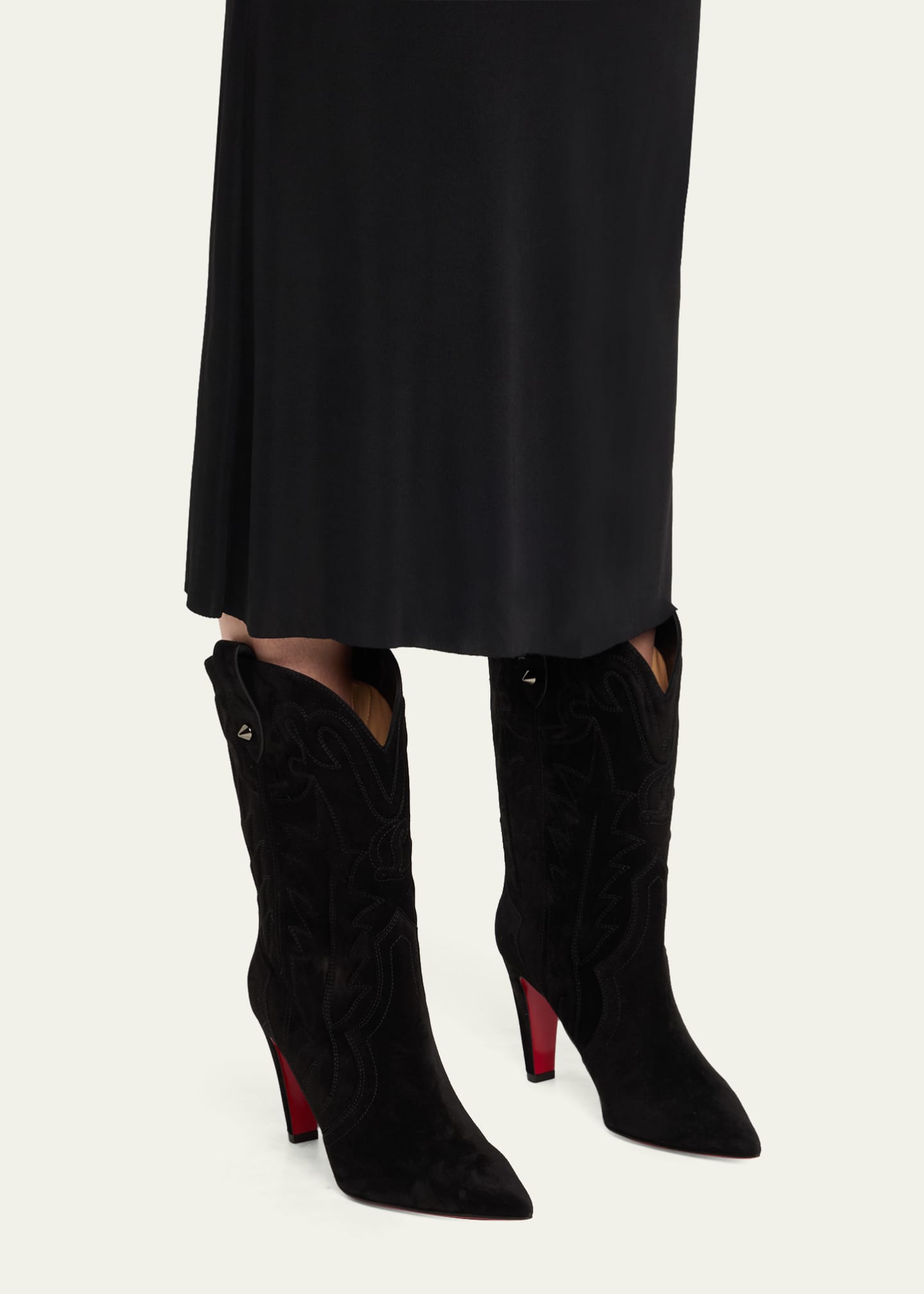 Christian Louboutin Santia Suede Red Sole Booties Image 2 of 7