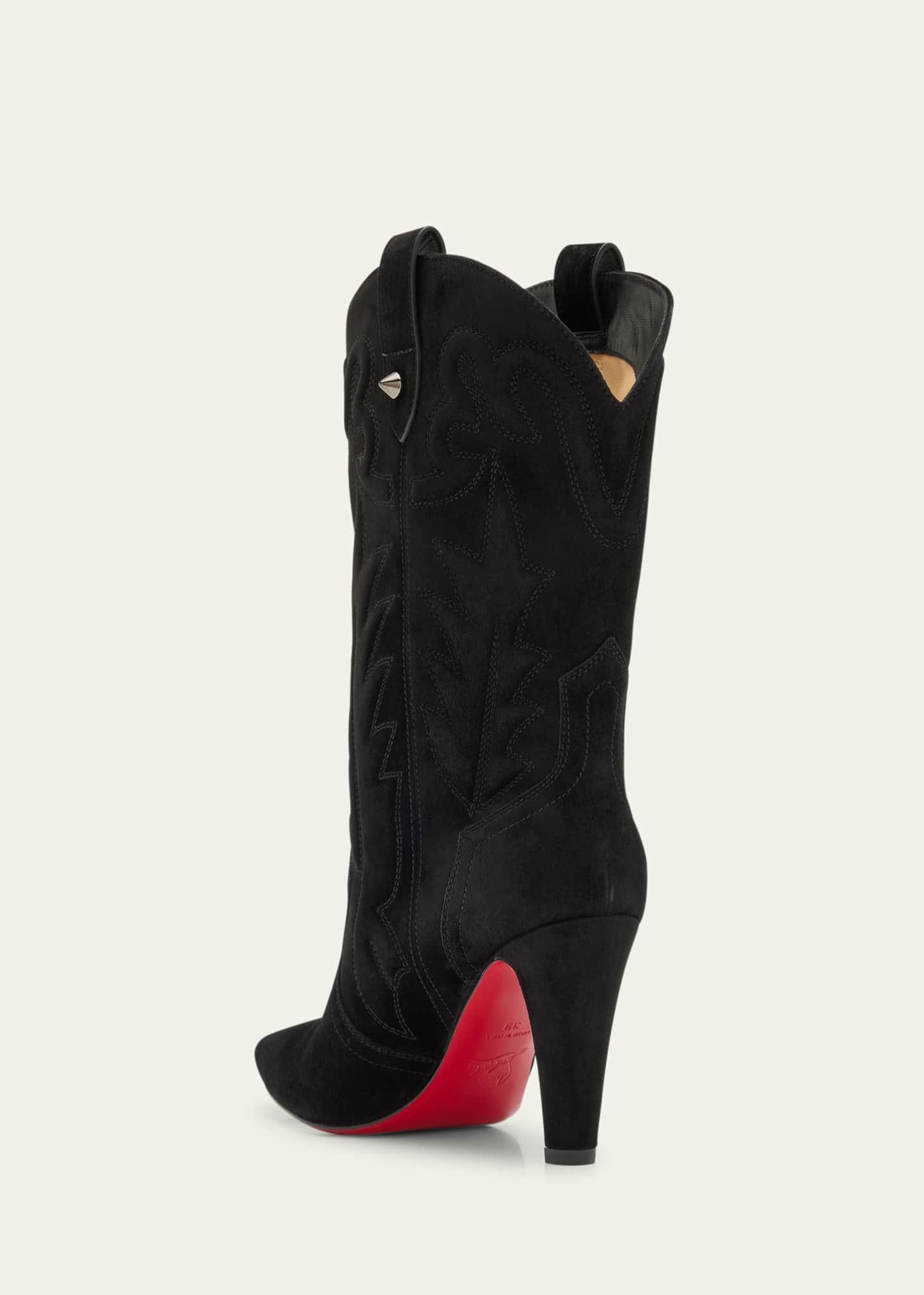 Christian Louboutin Santia Suede Red Sole Booties Image 4 of 7