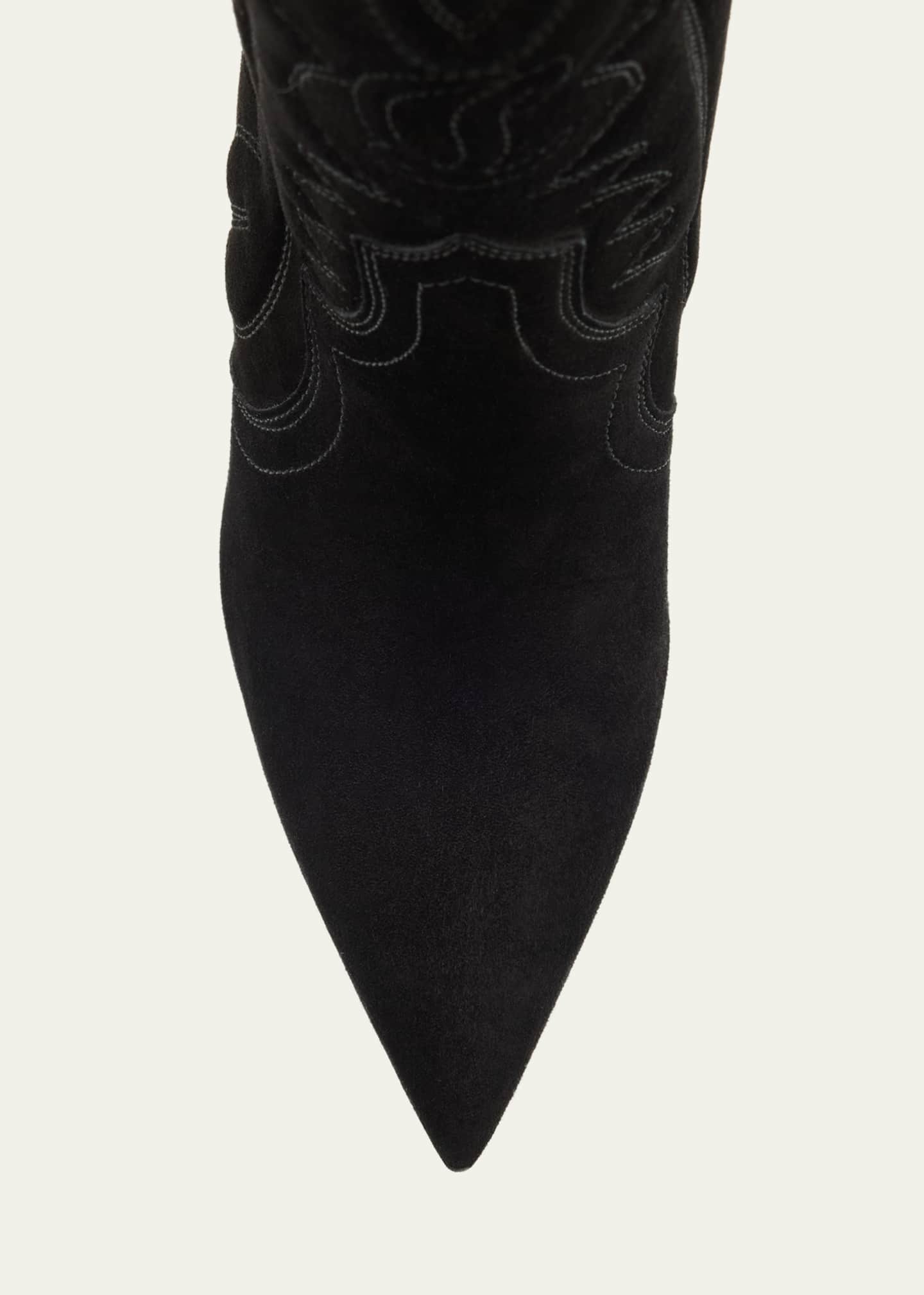 Christian Louboutin Santia Suede Red Sole Booties Image 6 of 7