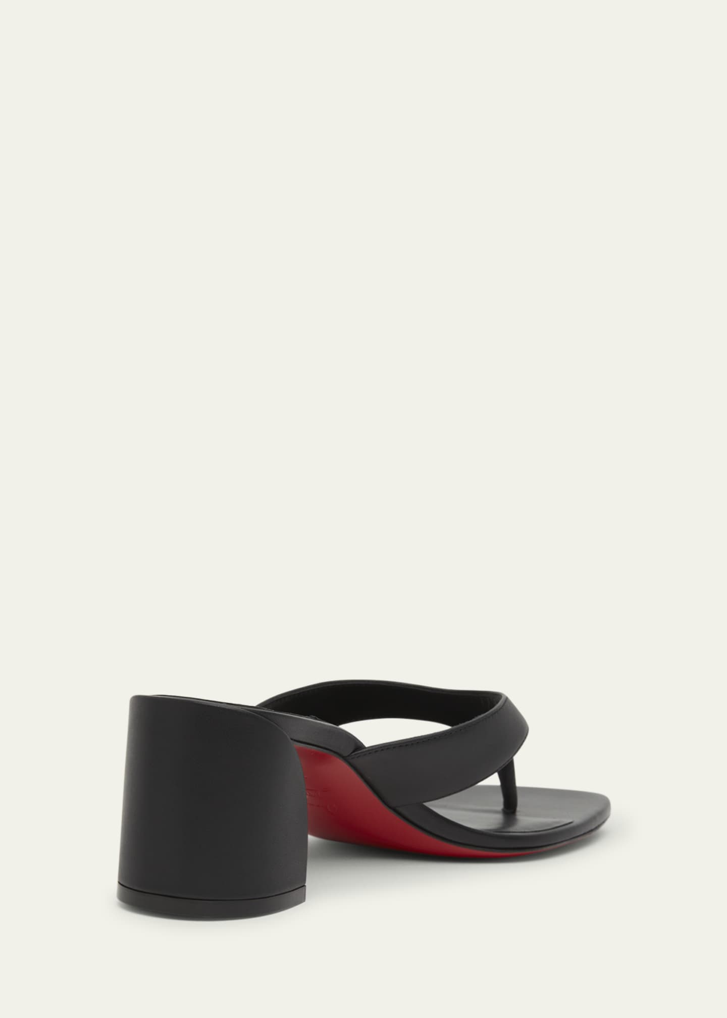 Christian Louboutin Jane Tonga Leather Red Sole Slide Sandals Image 2 of 4
