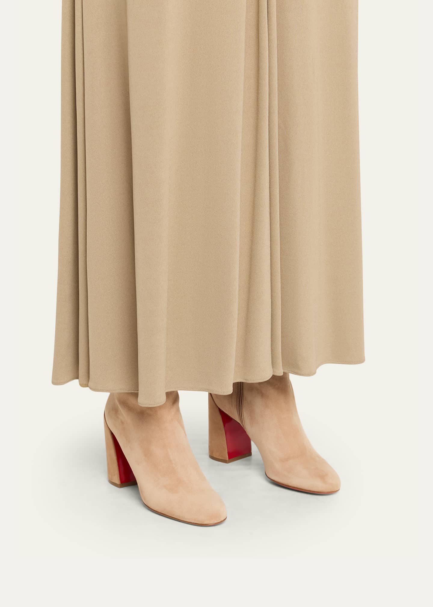 Christian Louboutin Turela Suede Red Sole Ankle Booties Image 2 of 6