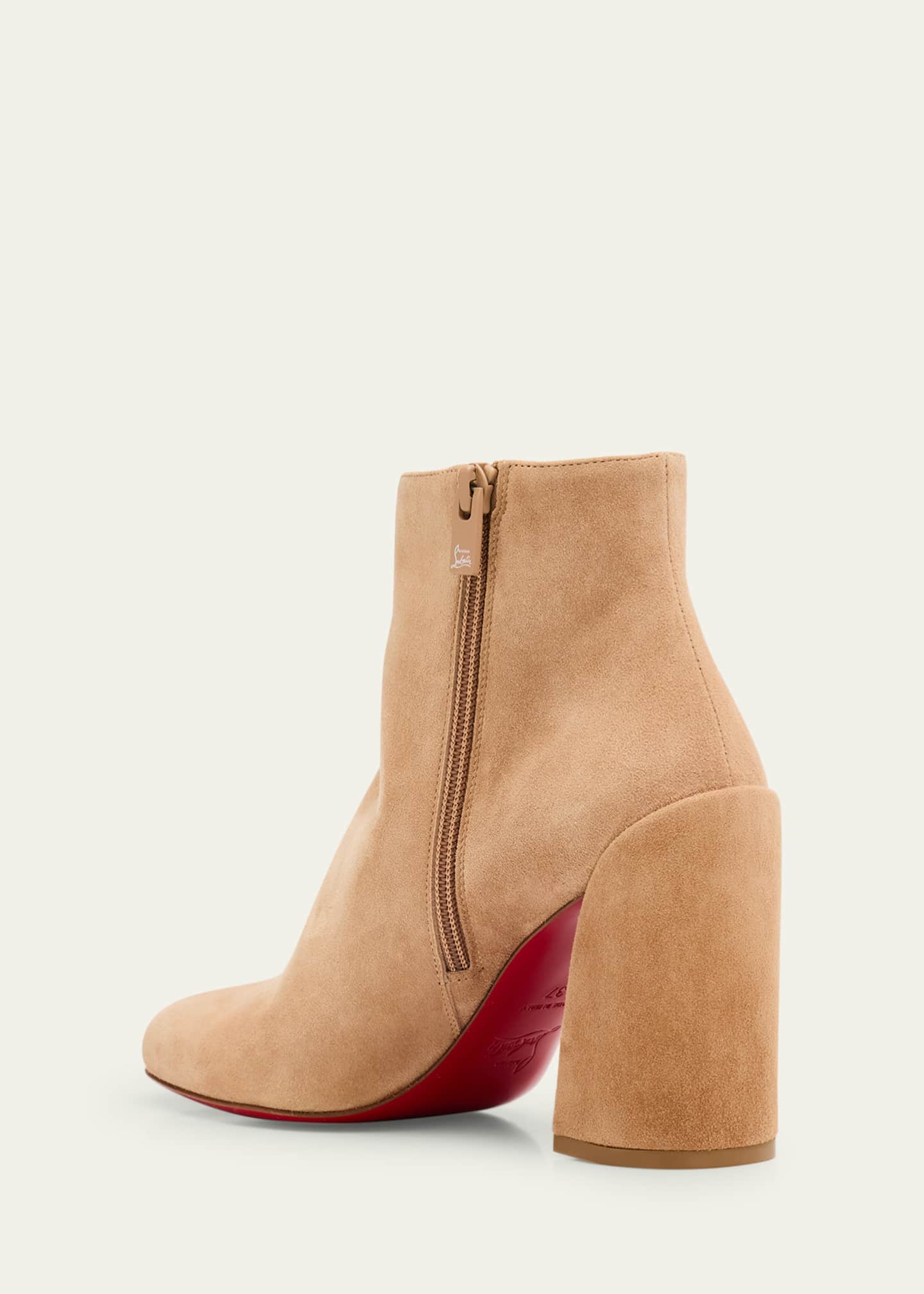 Christian Louboutin Turela Suede Red Sole Ankle Booties Image 2 of 4
