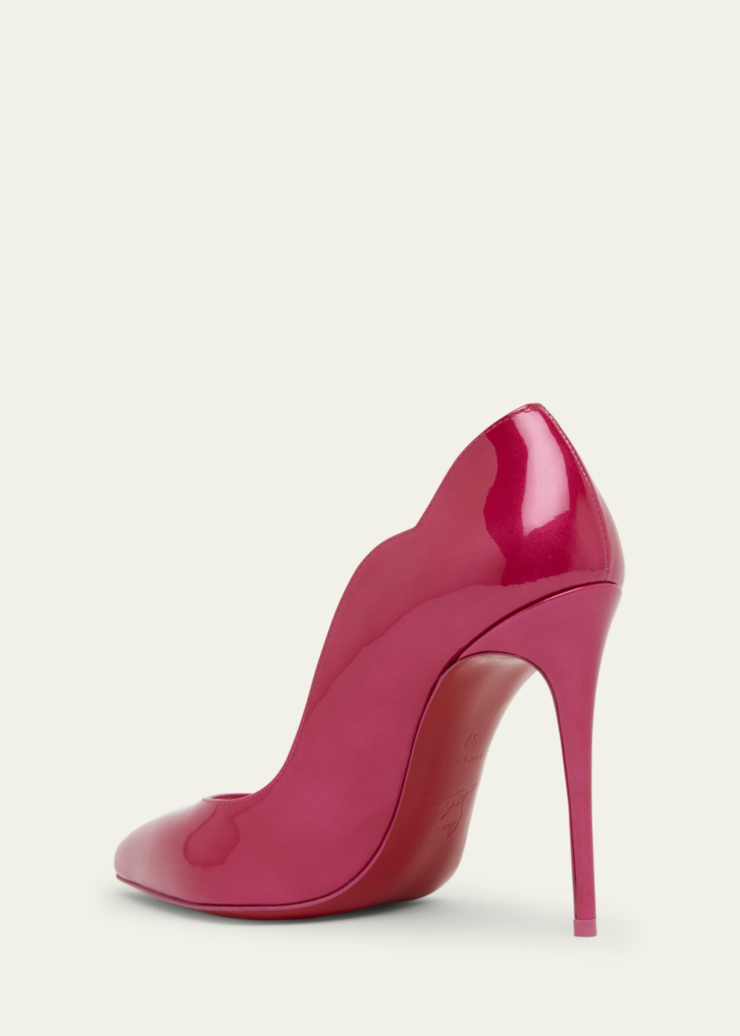 Christian Louboutin Hot Chick Patent Red Sole Pumps Image 4 of 6