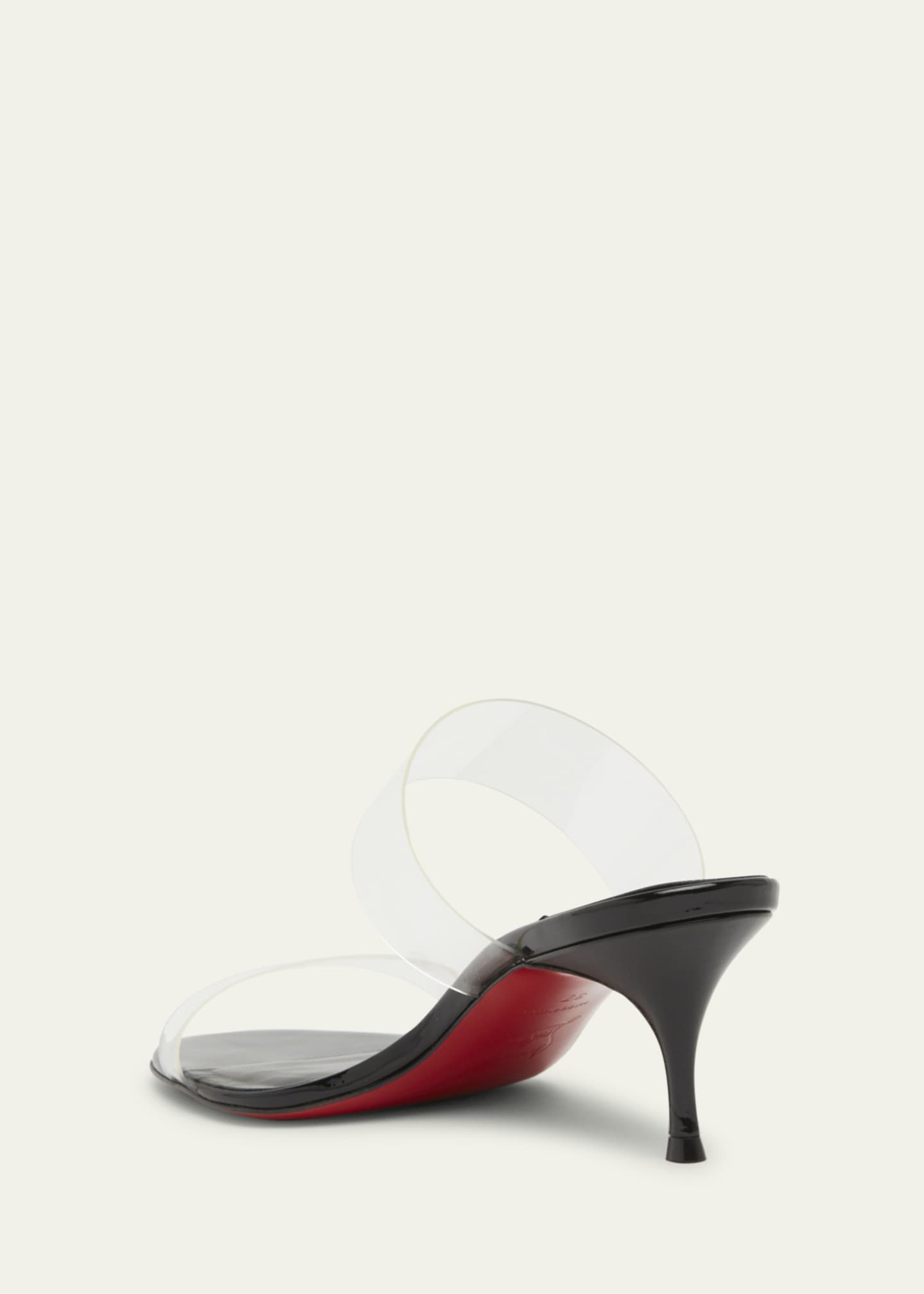 Christian Louboutin Just Nothing Clear Red Sole Slide Sandals Image 2 of 4