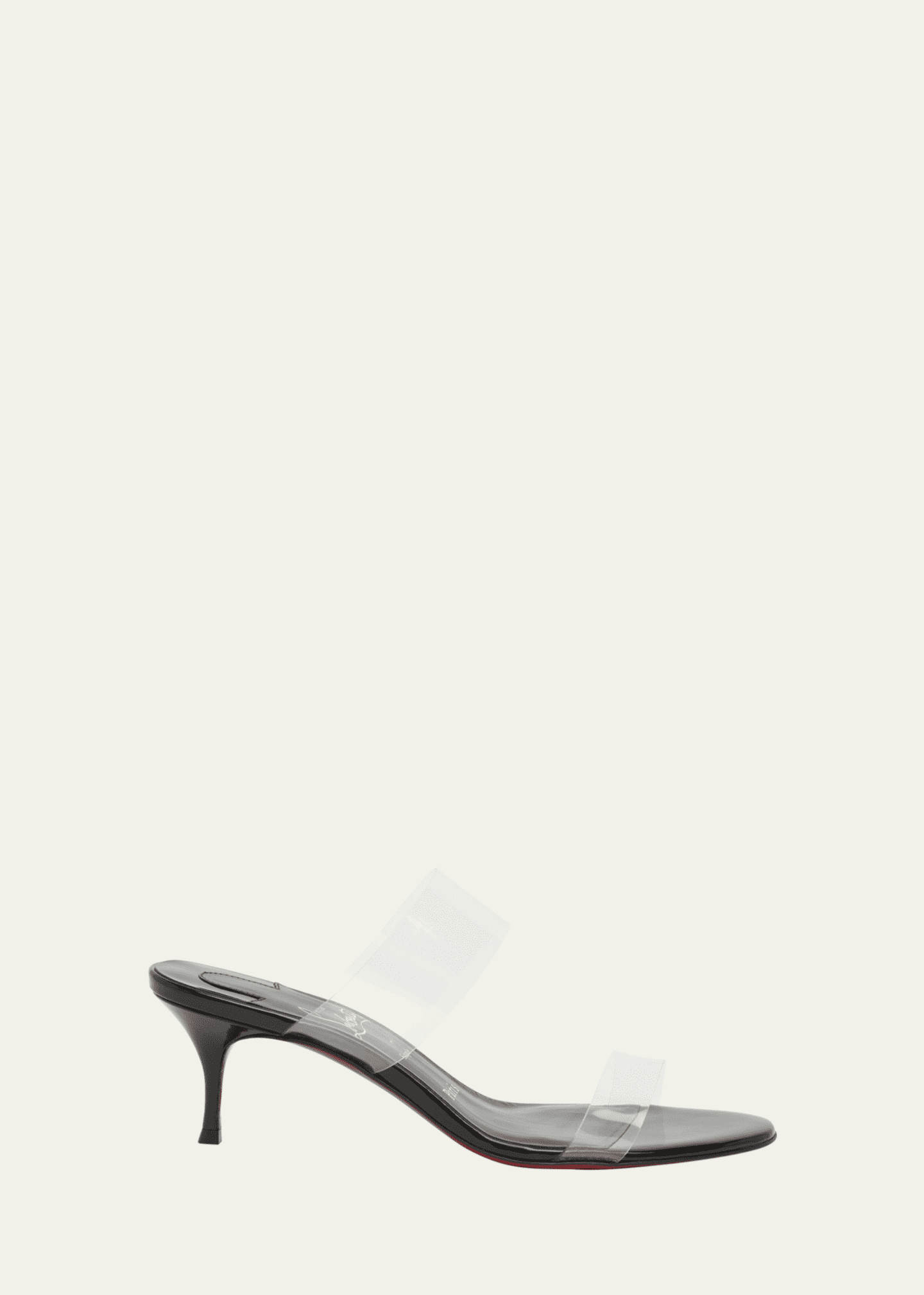 Christian Louboutin Just Nothing Clear Red Sole Slide Sandals Image 1 of 4