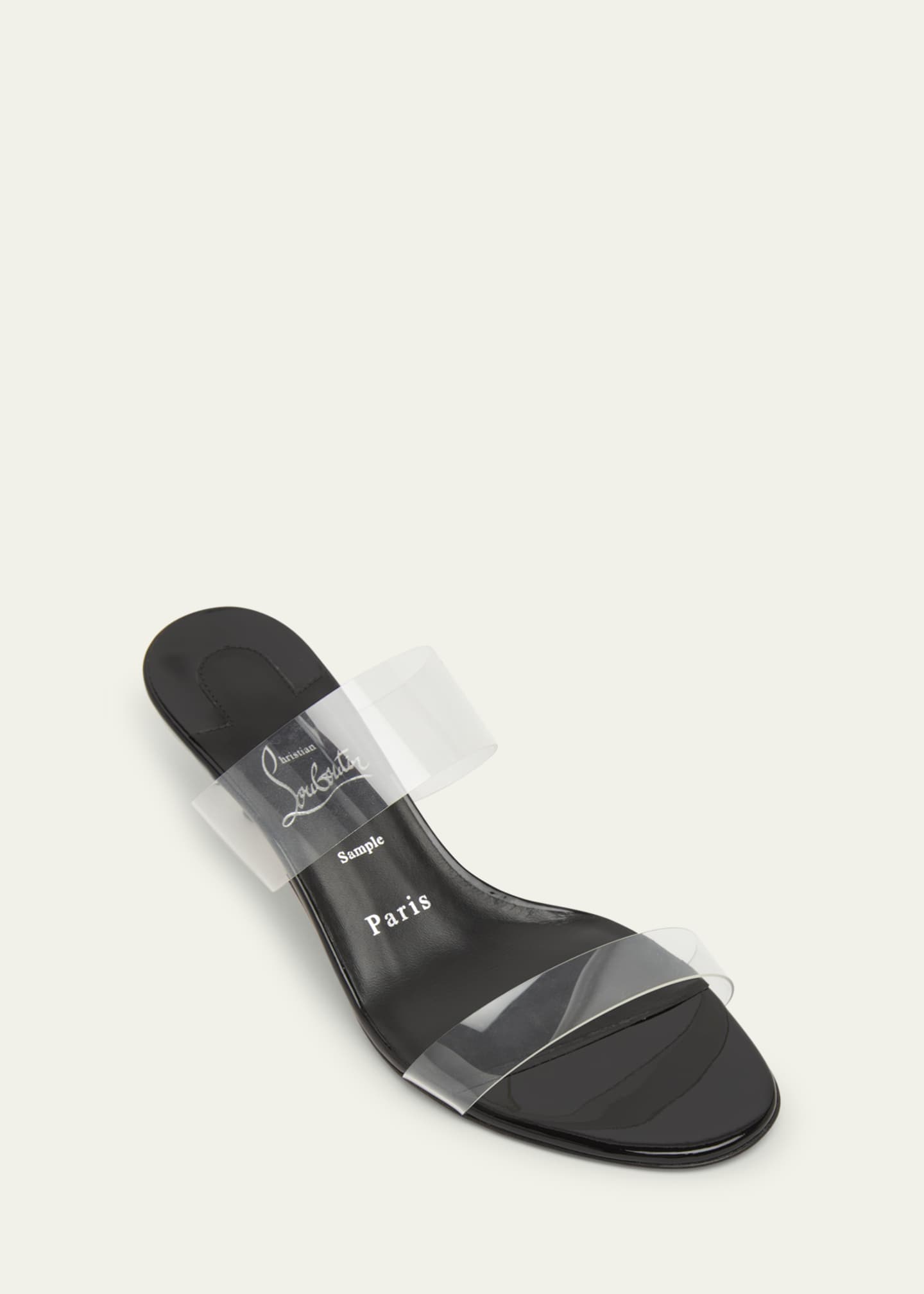 Christian Louboutin Just Nothing Clear Red Sole Slide Sandals Image 3 of 4