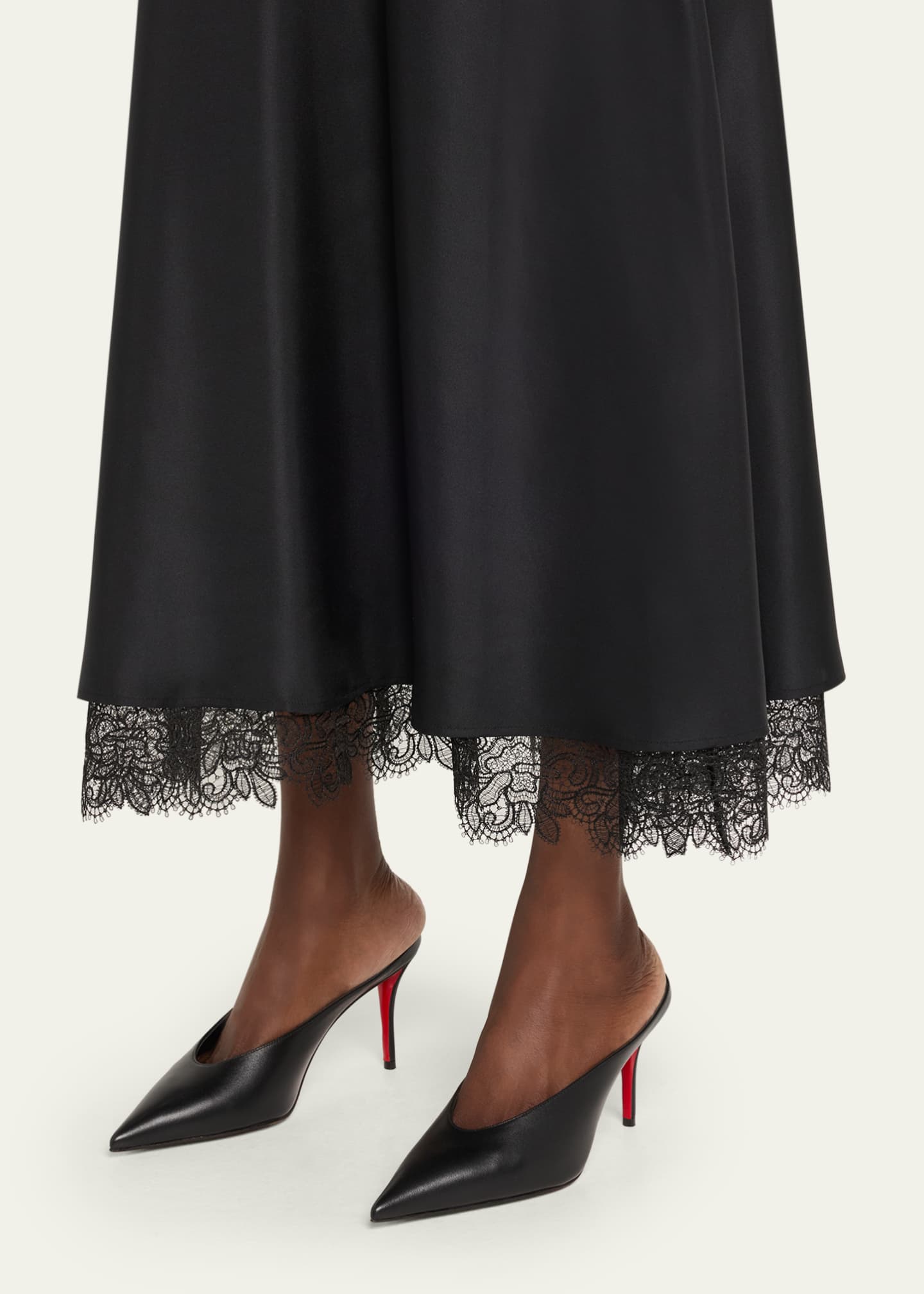 Christian Louboutin Miss Z Leather Red Sole Stiletto Mules Image 2 of 3