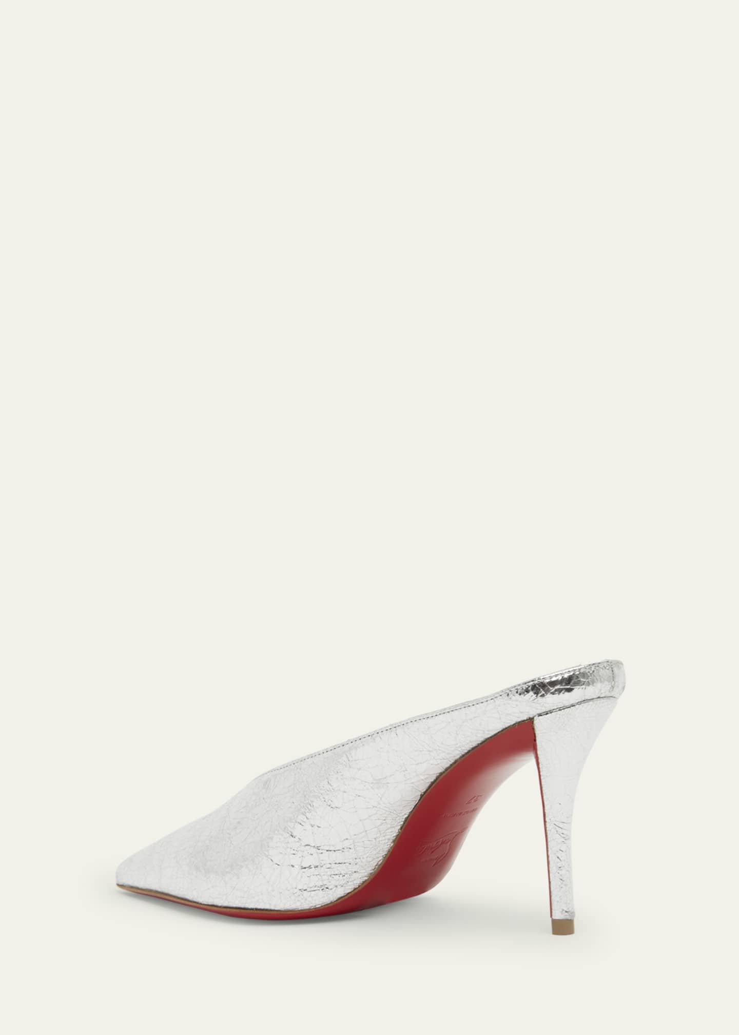 Christian Louboutin Miss Z Metallic Red Sole Mule Pumps Image 4 of 6