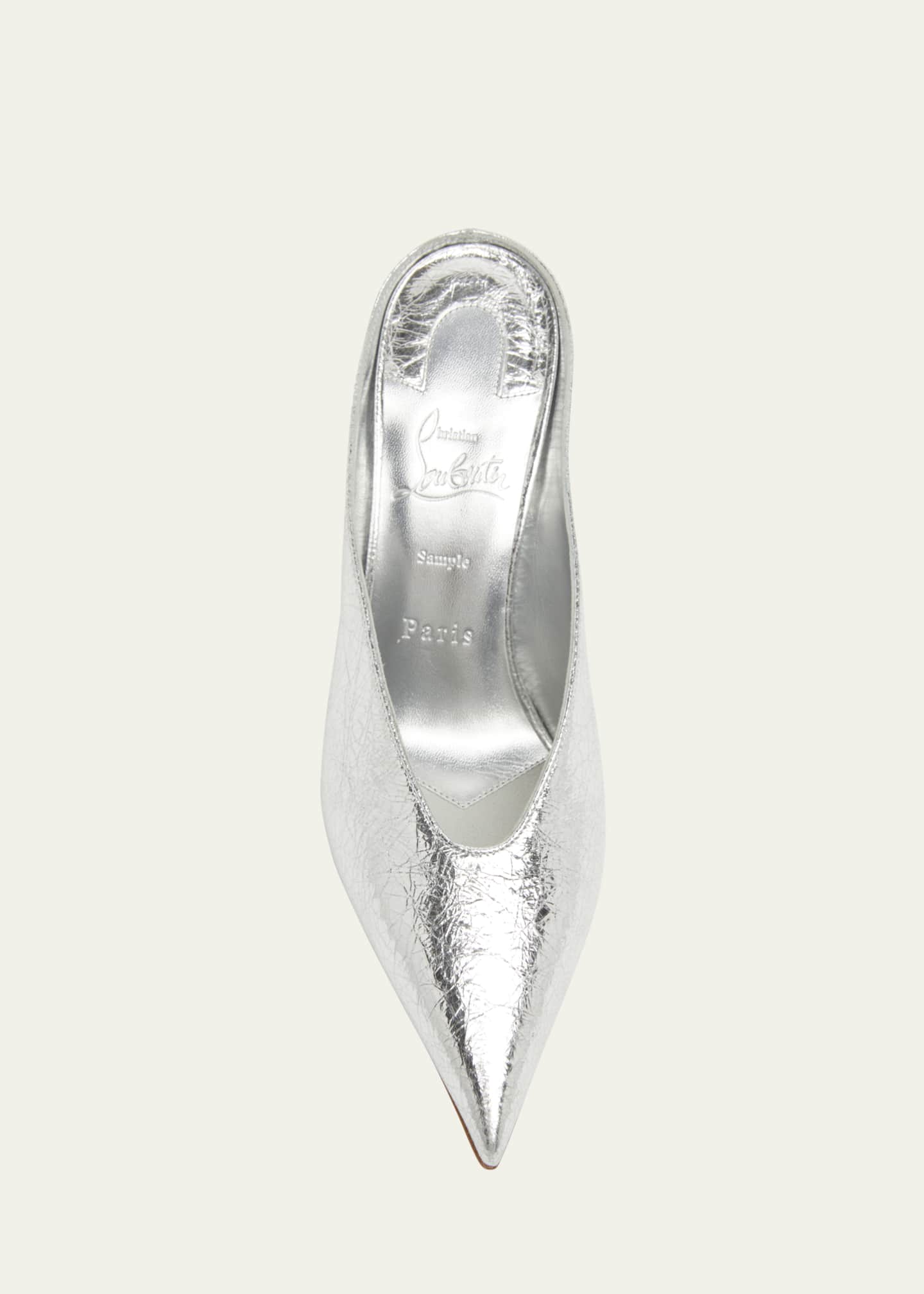 Christian Louboutin Miss Z Metallic Red Sole Mule Pumps Image 6 of 6