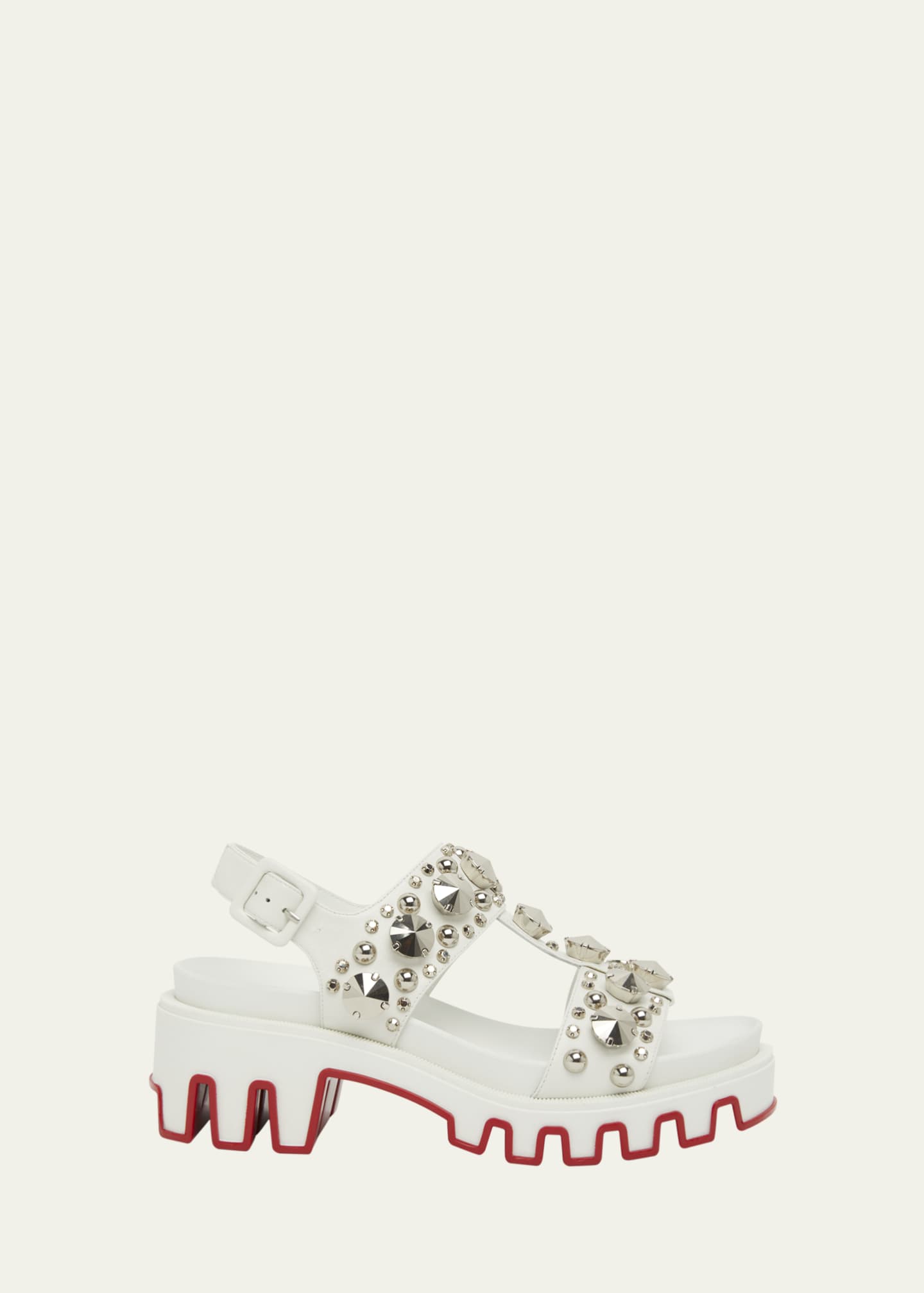 Christian Louboutin Duni Extrazza Leather T-Strap Lug-Sole