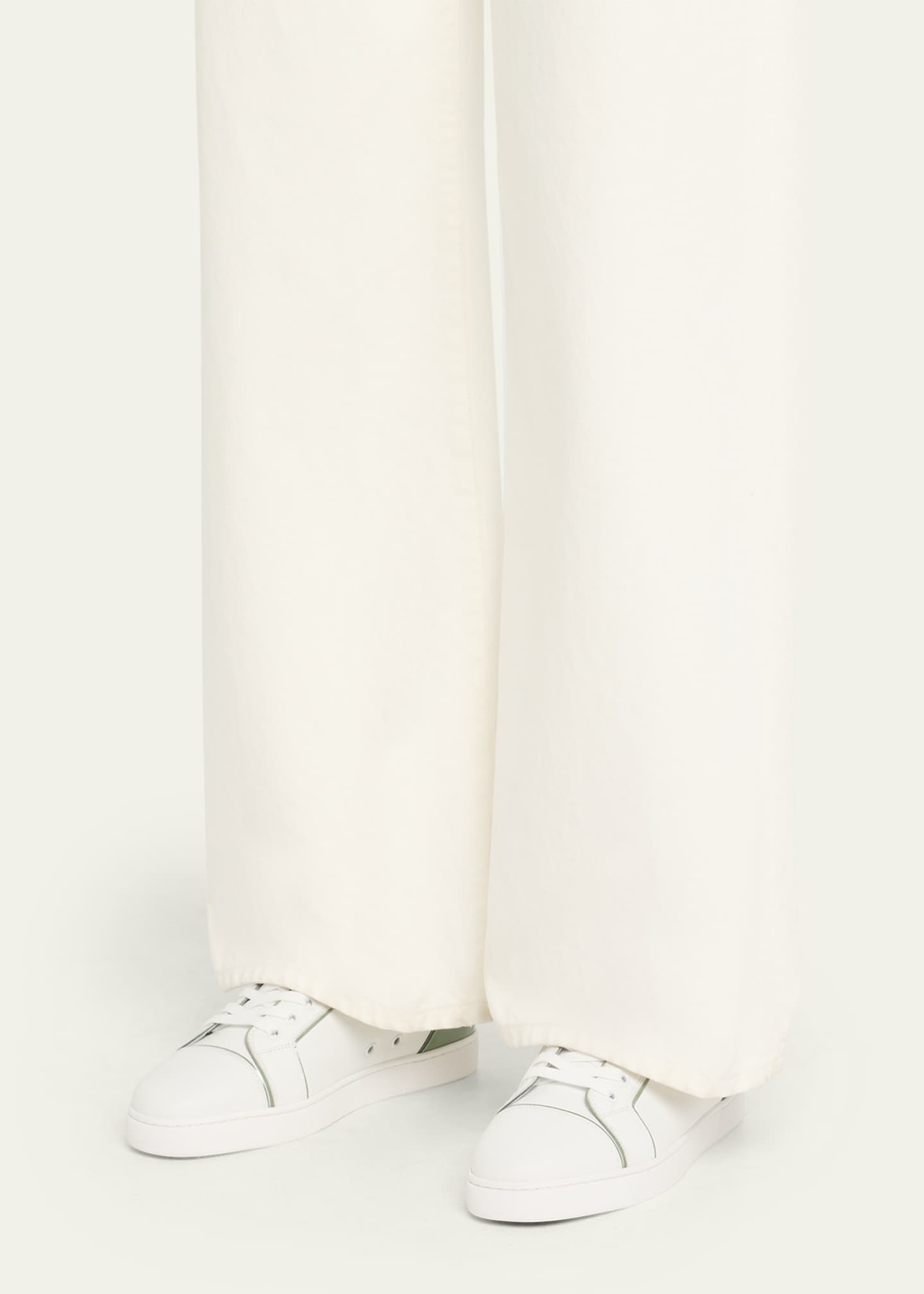 Christian Louboutin Fun Louise Junior Bicolor Red Sole Sneakers Image 2 of 6