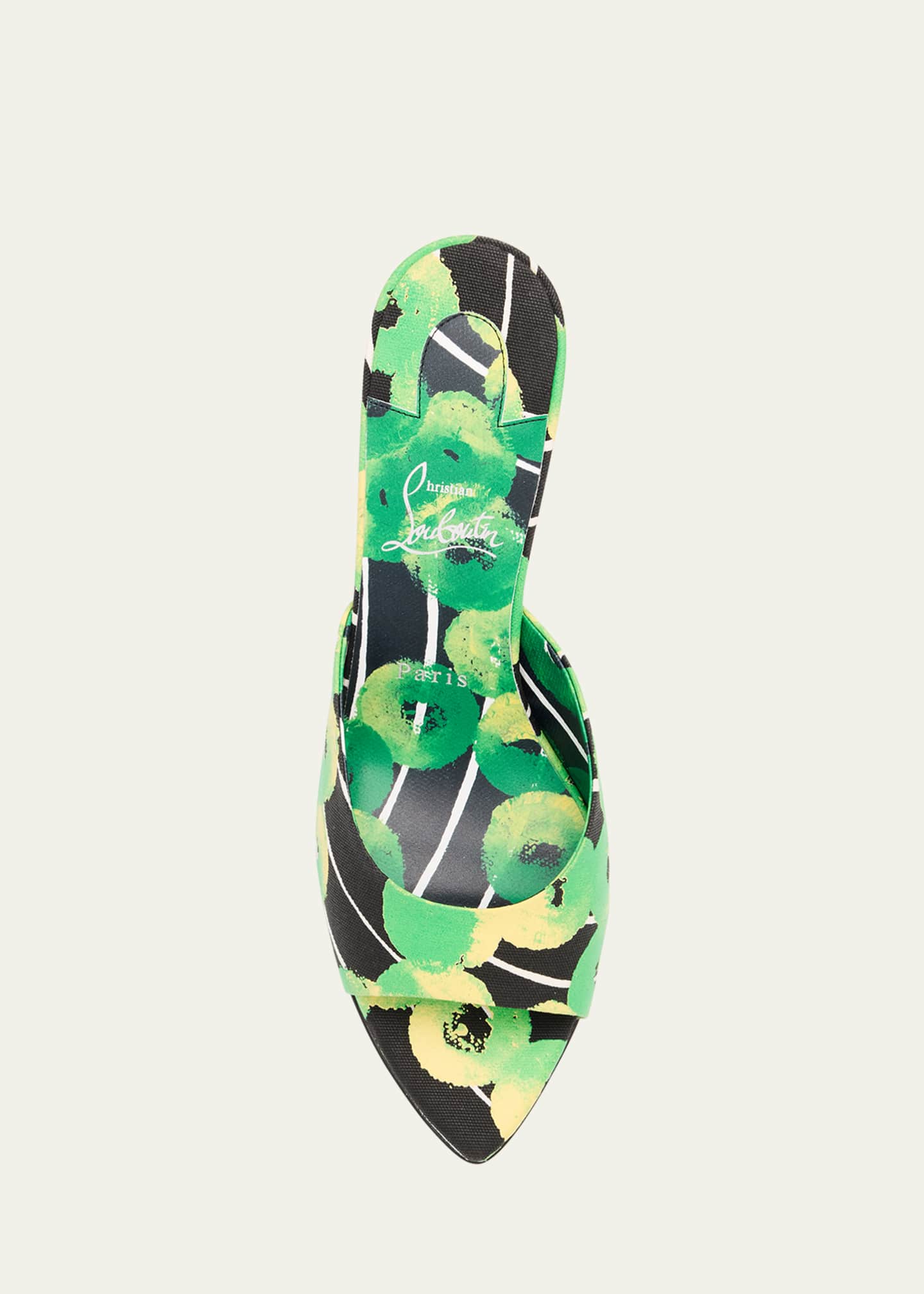 Christian Louboutin Miss Z Multicolored Red Sole Mule Sandals Image 4 of 4
