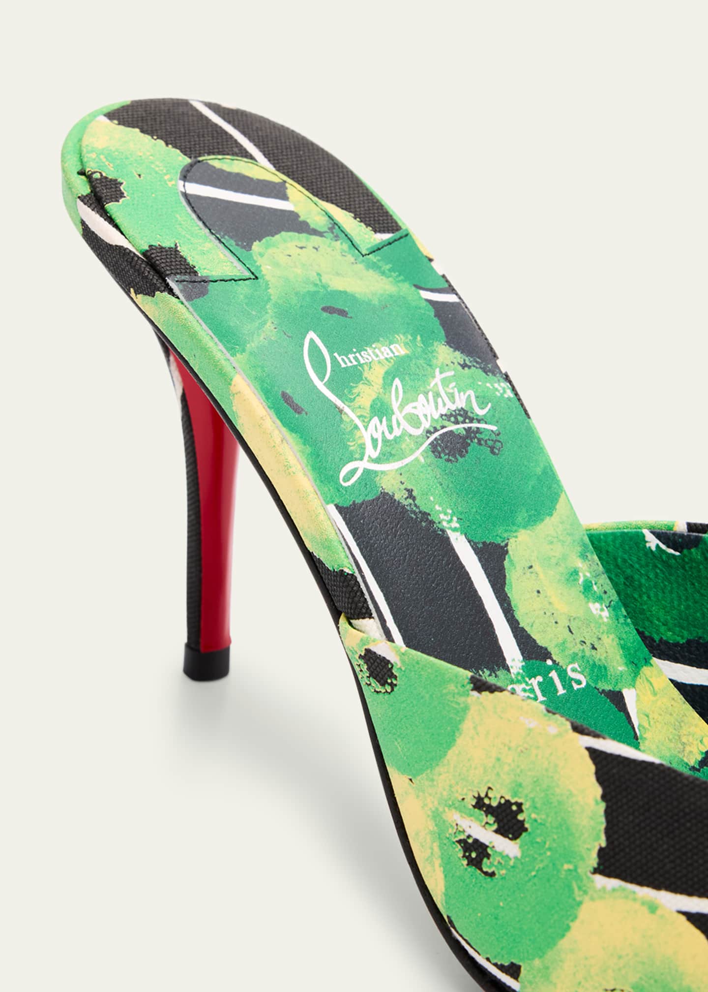 Christian Louboutin Miss Z Multicolored Red Sole Mule Sandals Image 3 of 4