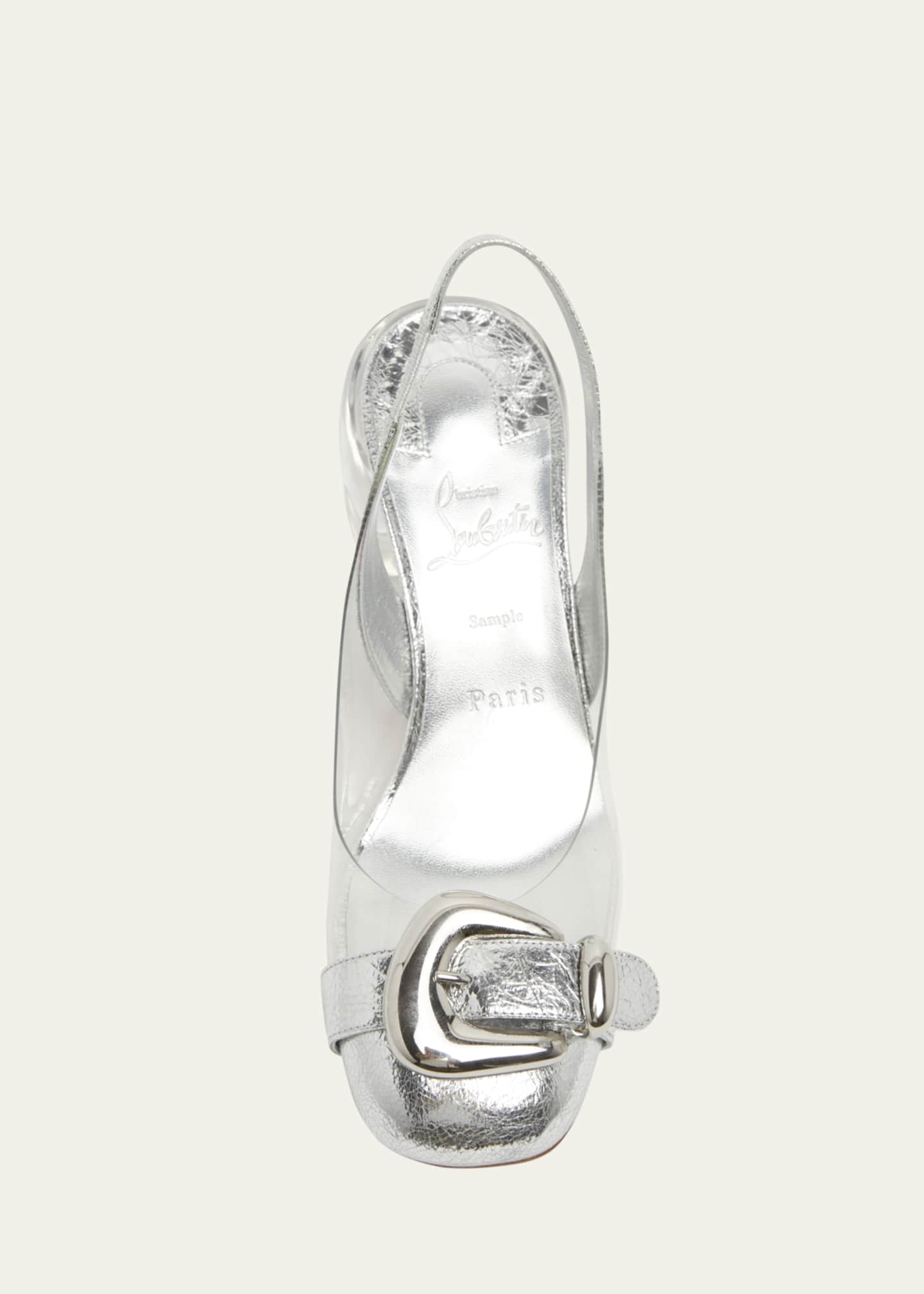 Christian Louboutin Minny Bubble Buckle Red Sole Pumps Image 4 of 4