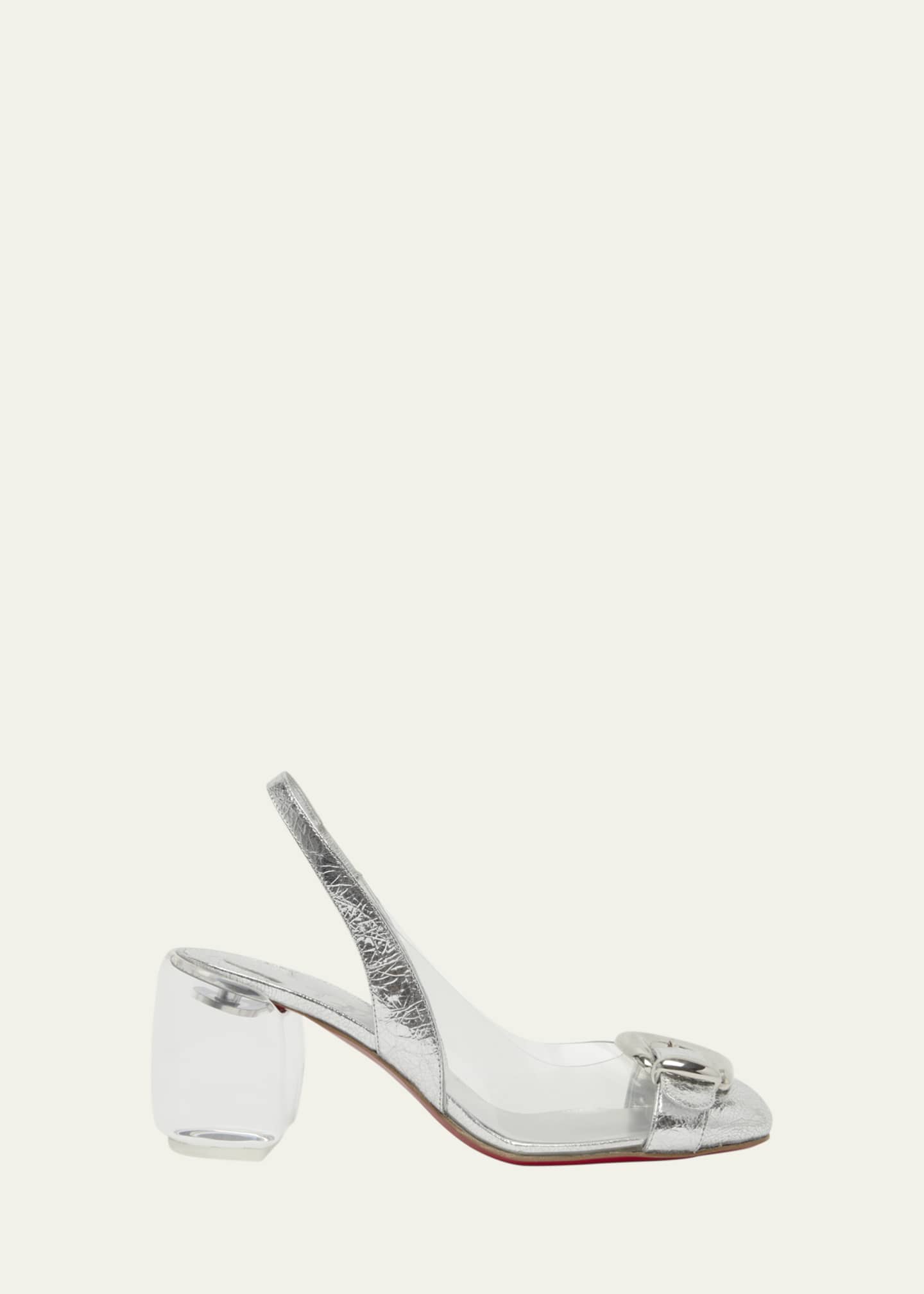 Christian Louboutin Minny Bubble Buckle Red Sole Pumps Image 1 of 4