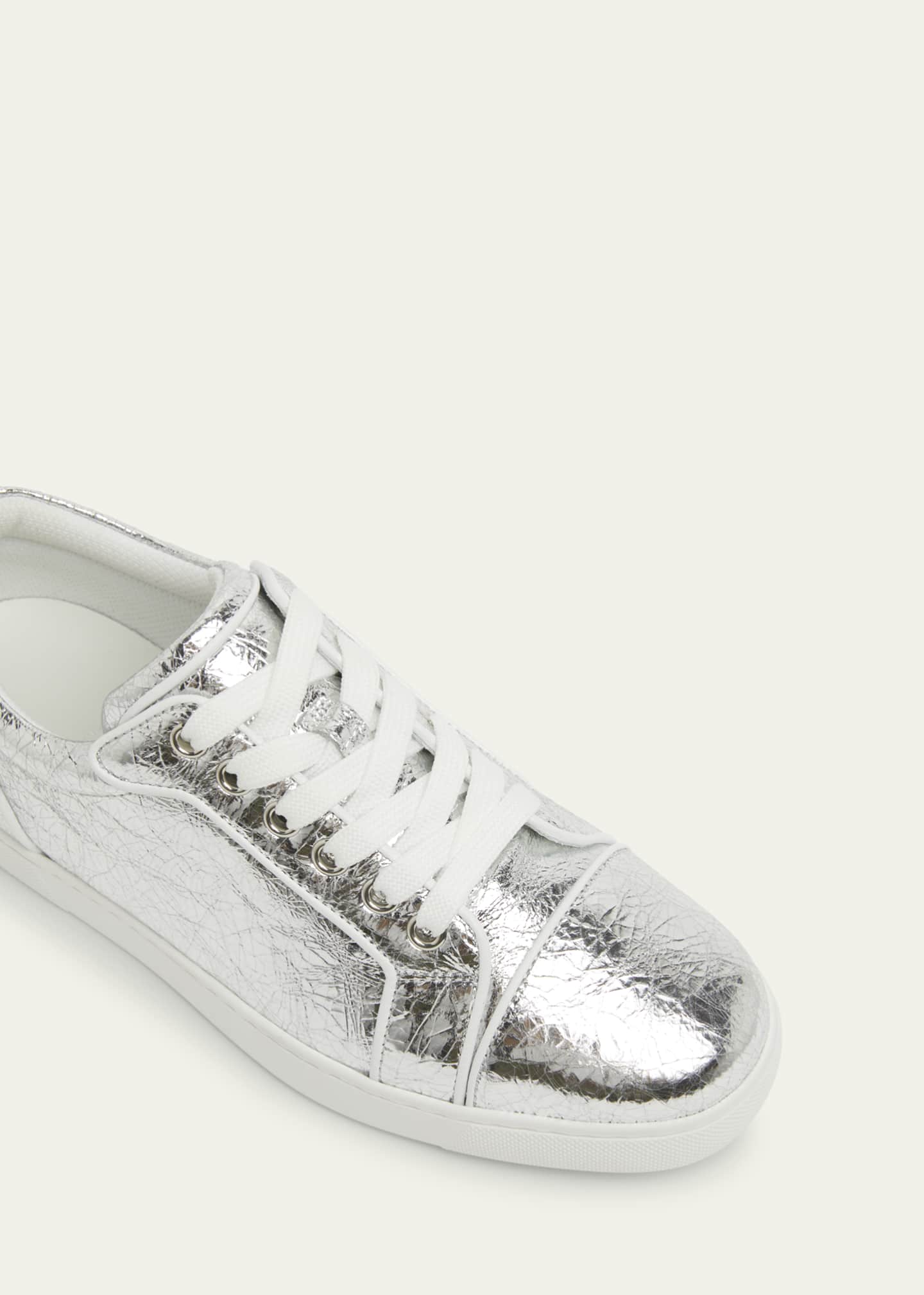 Christian Louboutin Louise Orlato Metallic Red Sole Sneakers Image 5 of 6